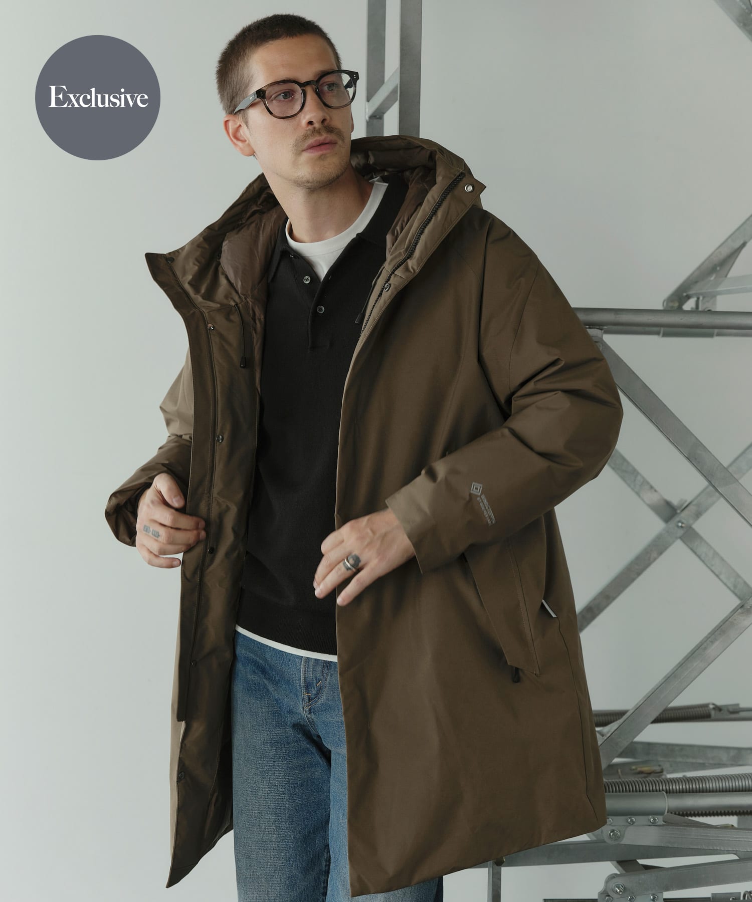 別注』+phenix WINDSTOPPER by GORE-TEX LABS ダウンコート(S NAVY