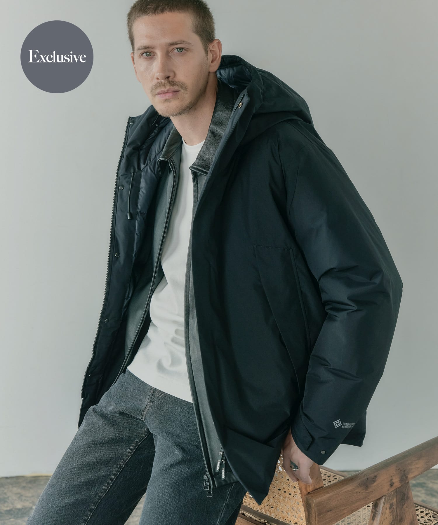『別注』+phenix　WINDSTOPPER by GORE-TEX LABS ダウンジャケット
