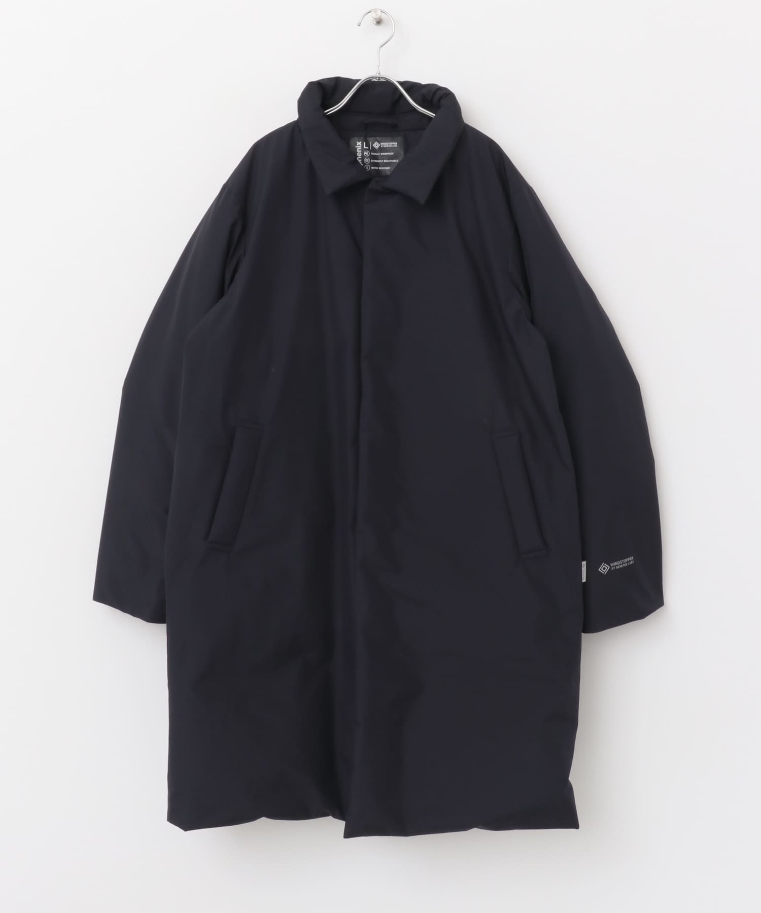 『別注』+phenix　WINDSTOPPER by GORE-TEX LABS スタンドダウンコート NAVY M