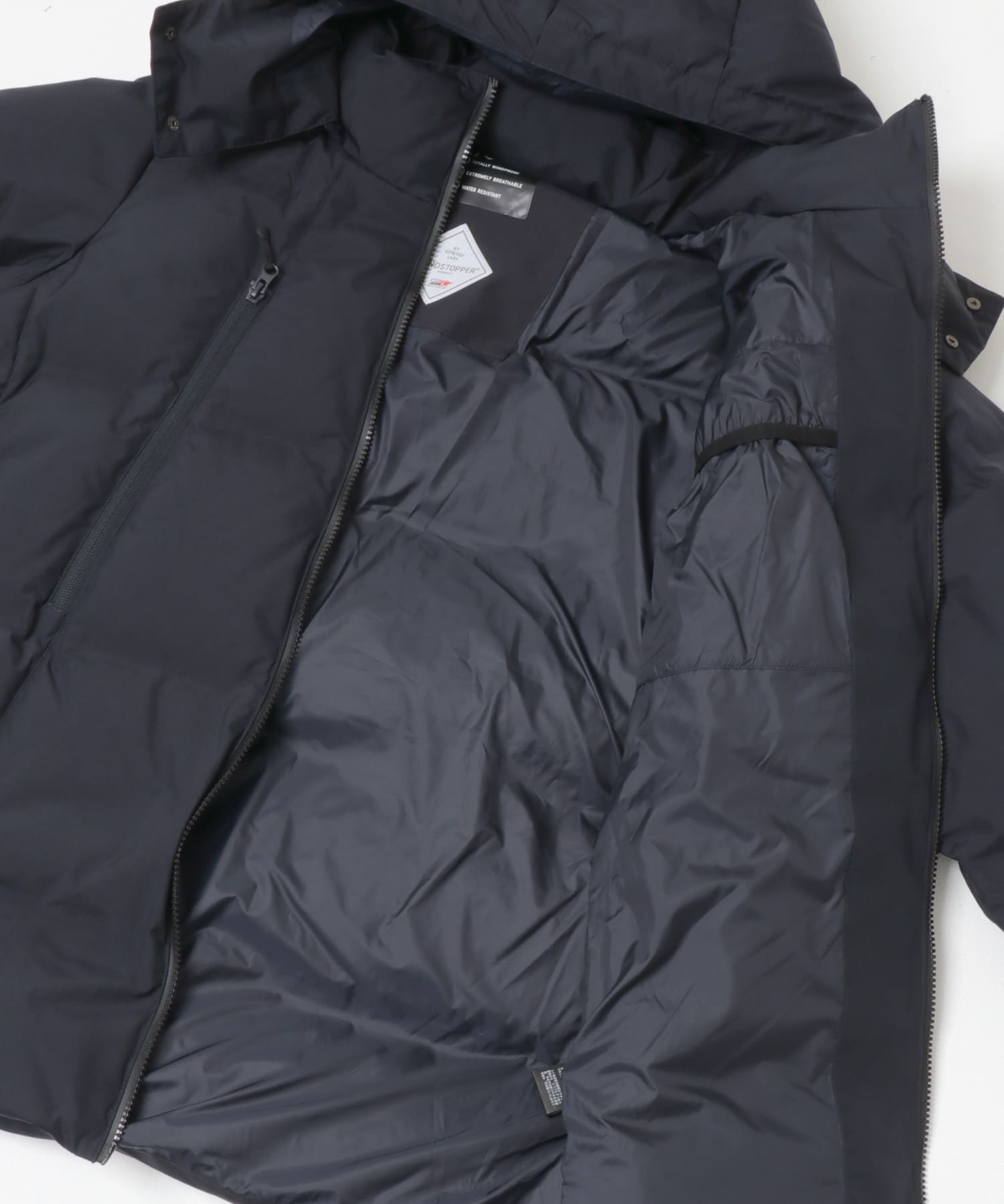 『別注』+phenix　WINDSTOPPER by GORE-TEX LABS 2WAY ダウンジャケット NAVY M