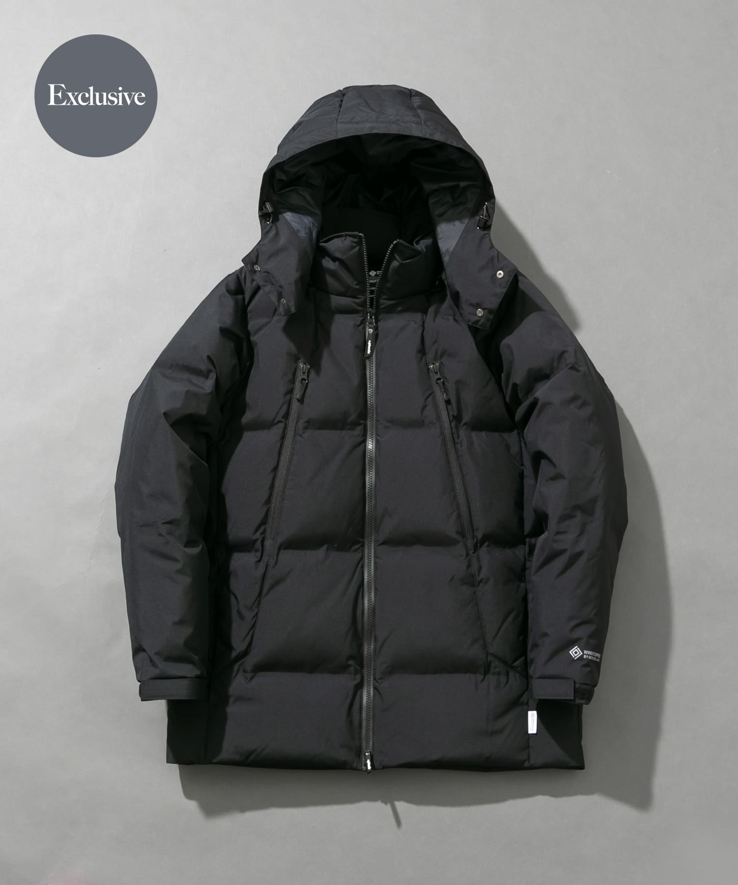 『別注』+phenix　WINDSTOPPER by GORE-TEX LABS 2WAY ダウンジャケット BLACK M