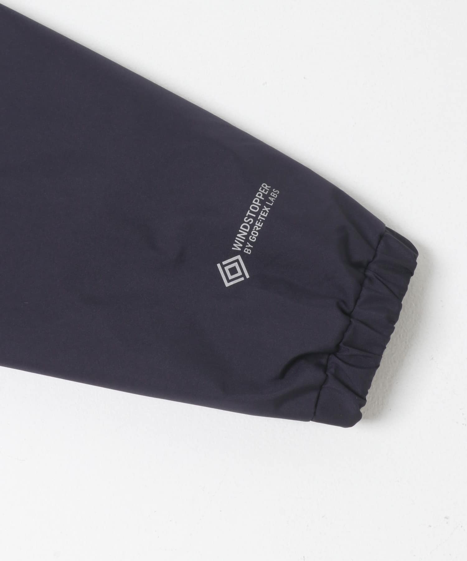 『別注』+phenix　WINDSTOPPER by GORE-TEX LABS ノーカラーダウンジャケット NAVY S
