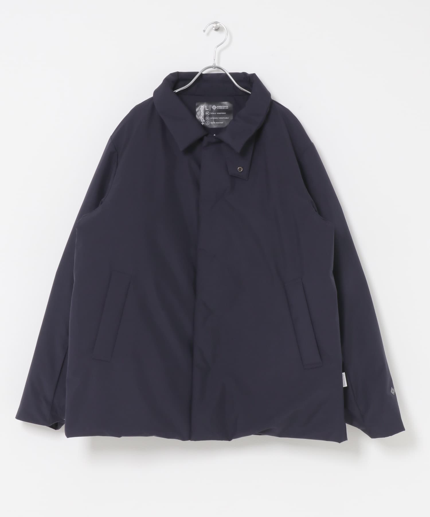 『別注』+phenix　WINDSTOPPER by GORE-TEX LABS スタンドダウンジャケット NAVY M