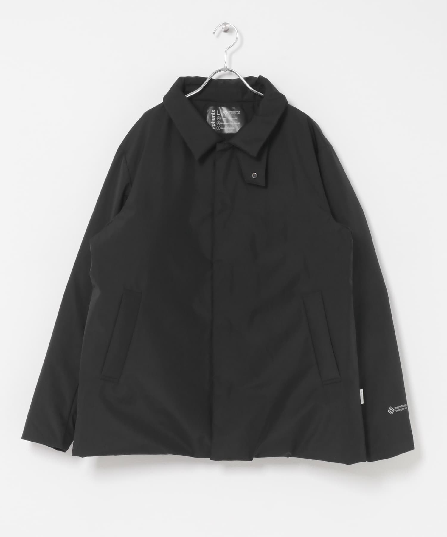 『別注』+phenix　WINDSTOPPER by GORE-TEX LABS スタンドダウンジャケット BLACK M
