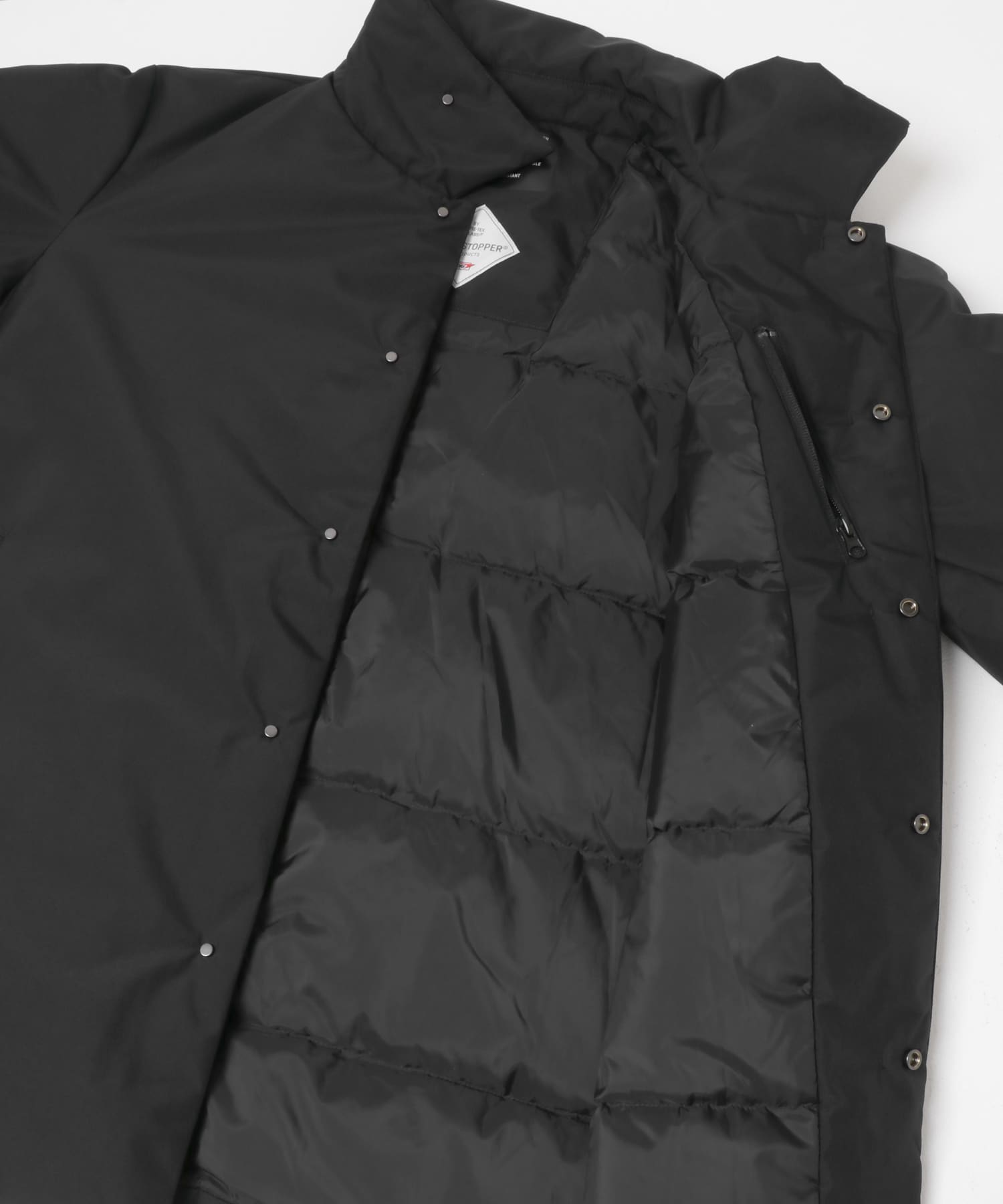 『別注』+phenix　WINDSTOPPER by GORE-TEX LABS スタンドダウンジャケット BLACK M