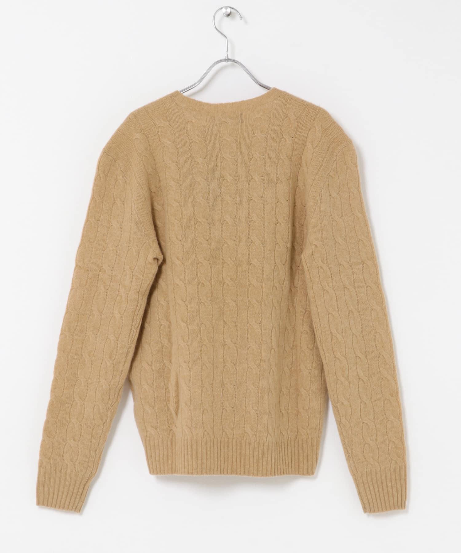 POLO RALPH LAUREN LSCABLECNPP-L S-PULL CAMELMELAN XS