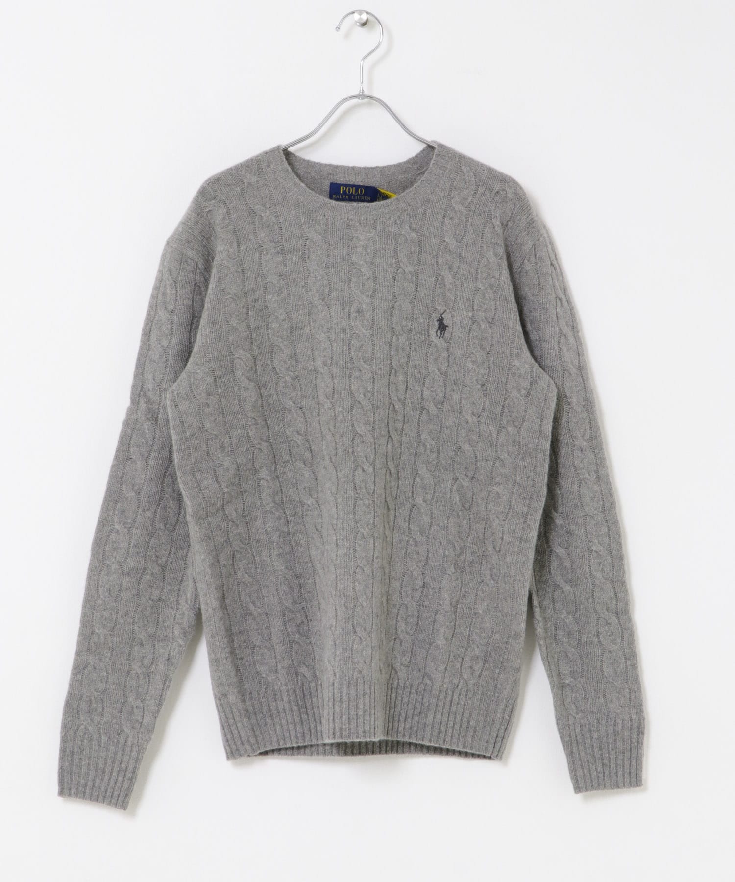 POLO RALPH LAUREN LSCABLECNPP-L S-PULL FAWNGREYHE XS