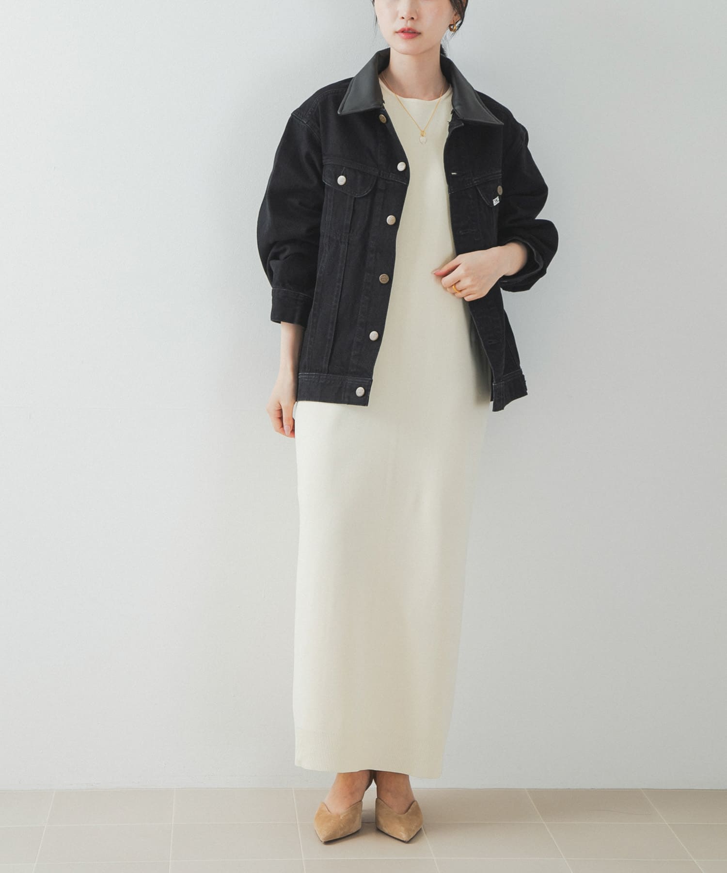 別注』Lee×ROSSO 2WAY COLLAR JACKET(Free OW BLACK): アウター｜URBAN