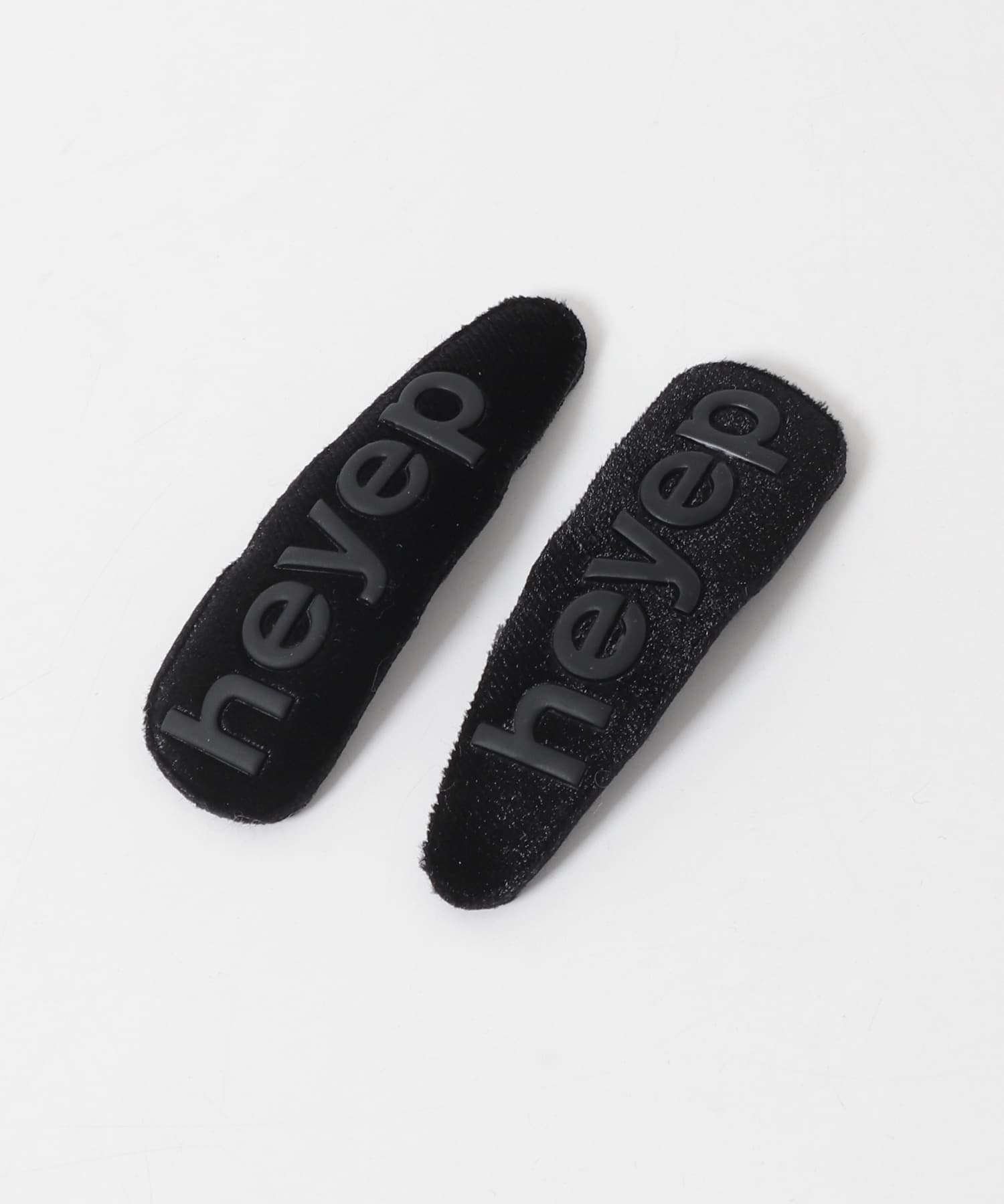 heyep　PUFFY LOGO HAIR CLIPS 2-PIECE