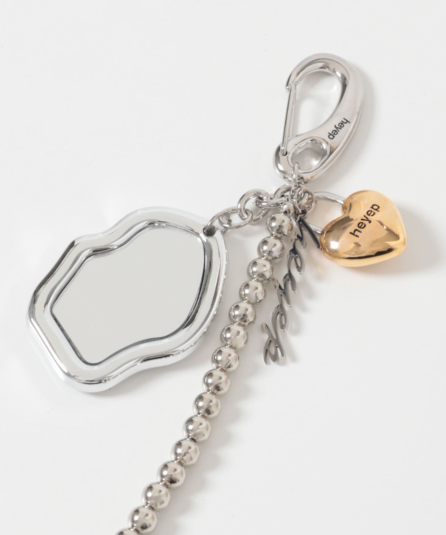 『別注』heyep×ROSSO　ミラーキーチャーム SILVER -