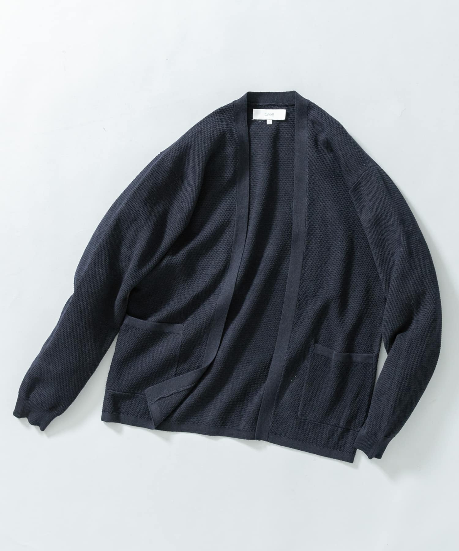 『WEB限定』変形カノコトッパーニットカーディガン NAVY M
