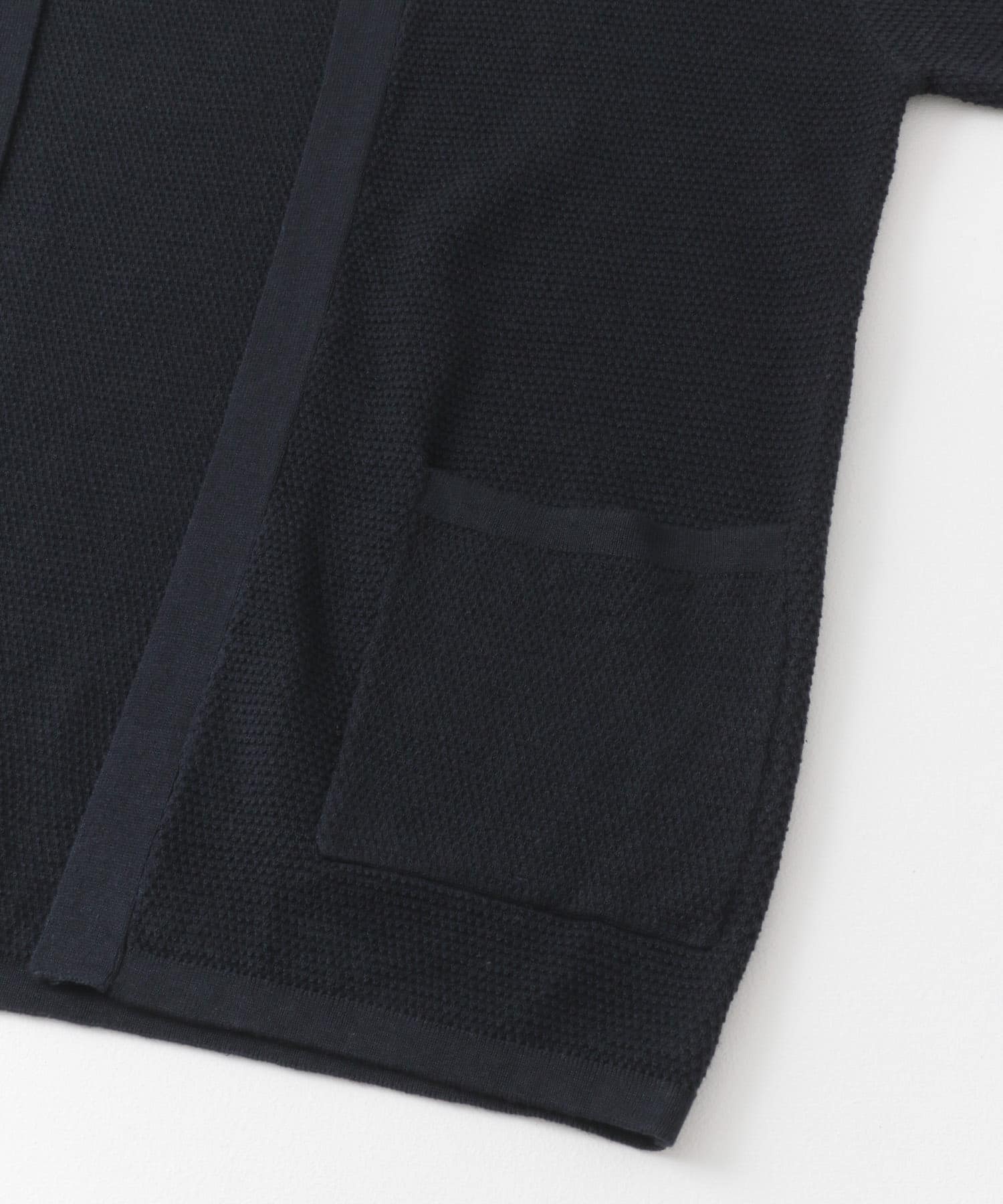 『WEB限定』変形カノコトッパーニットカーディガン NAVY M