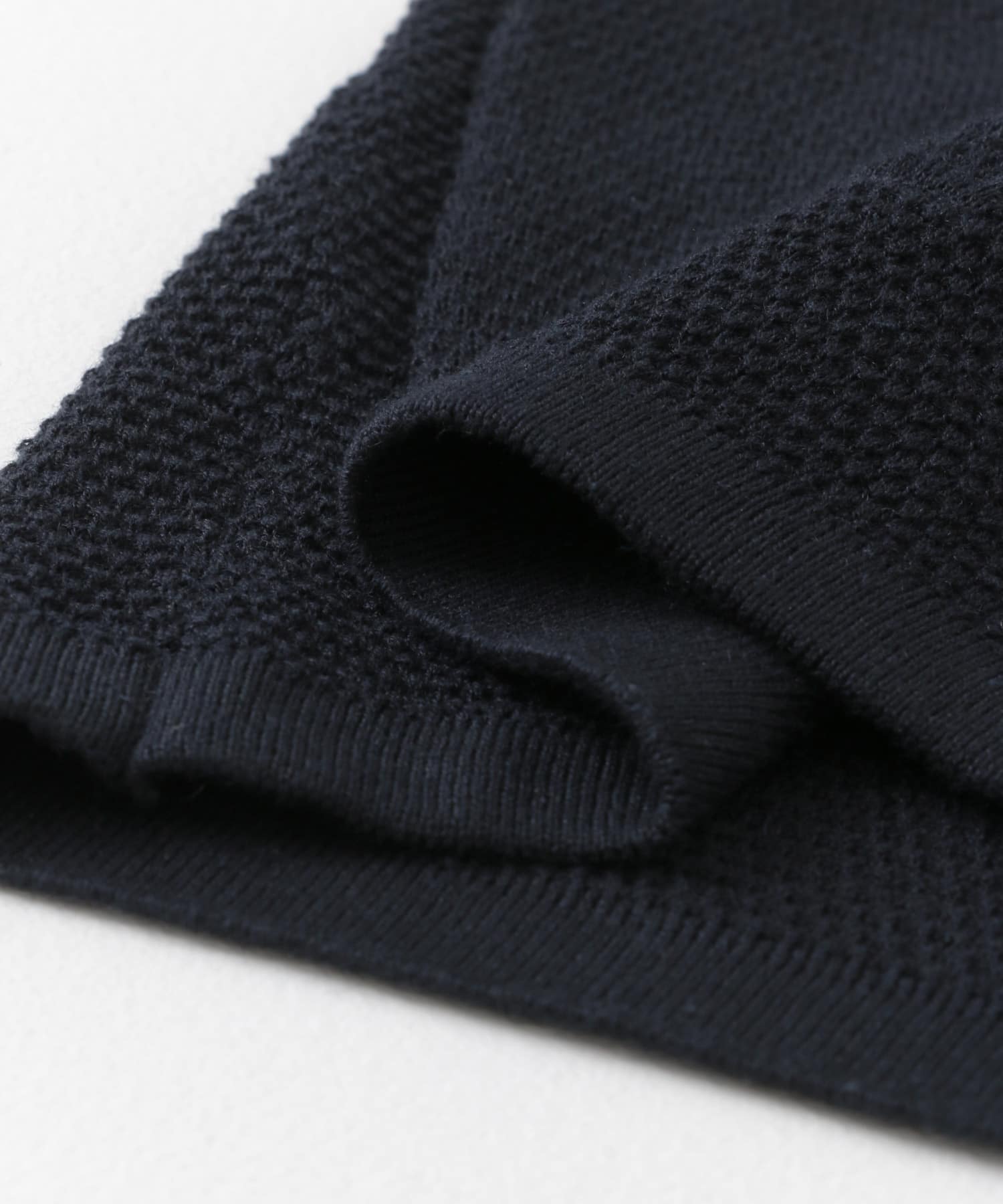 『WEB限定』変形カノコトッパーニットカーディガン NAVY M