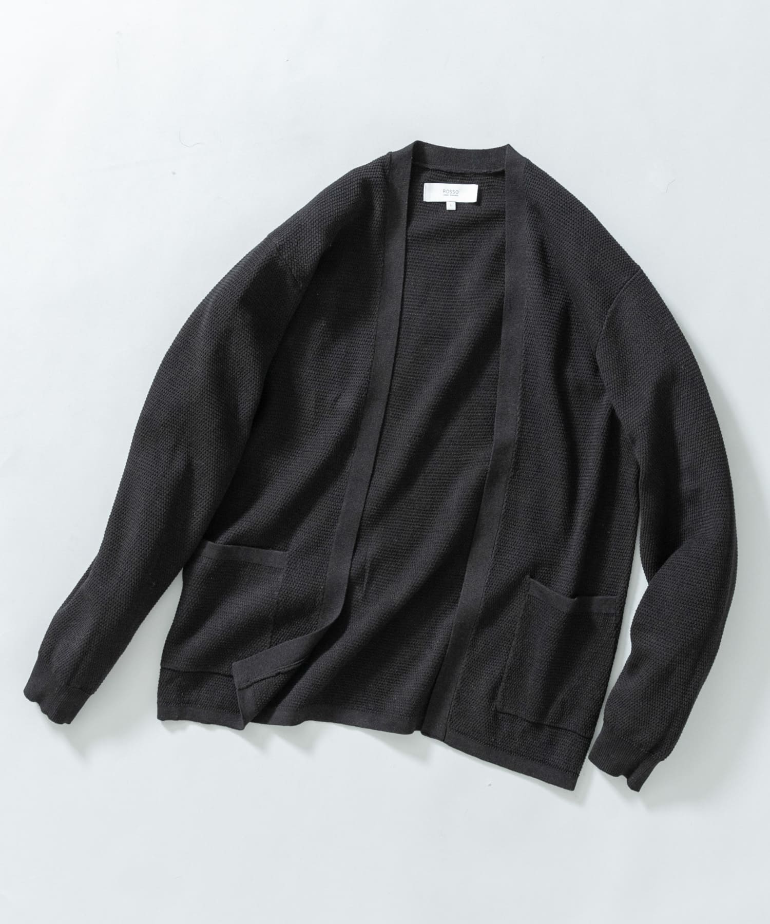 『WEB限定』変形カノコトッパーニットカーディガン BLACK M