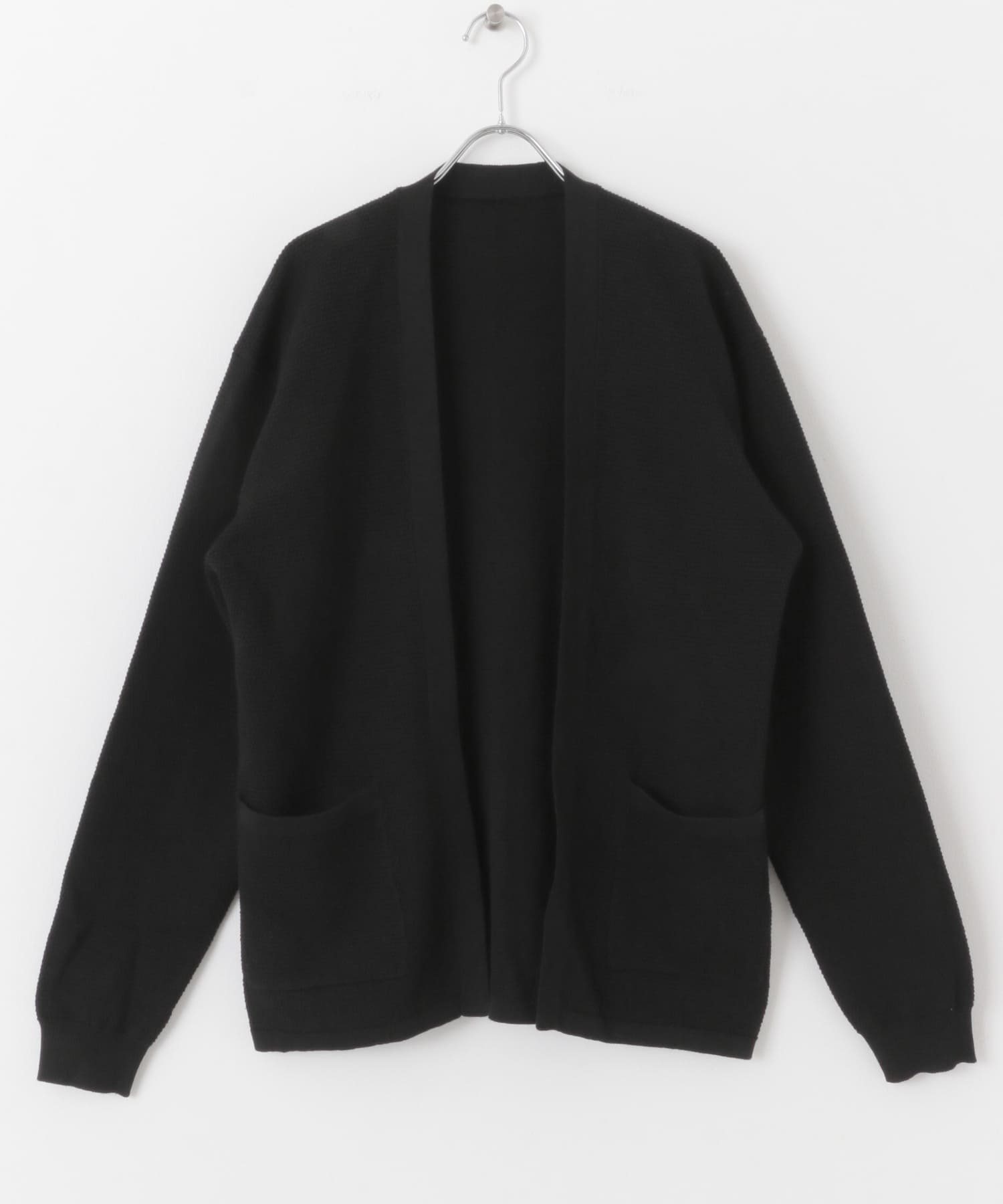 『WEB限定』変形カノコトッパーニットカーディガン BLACK M