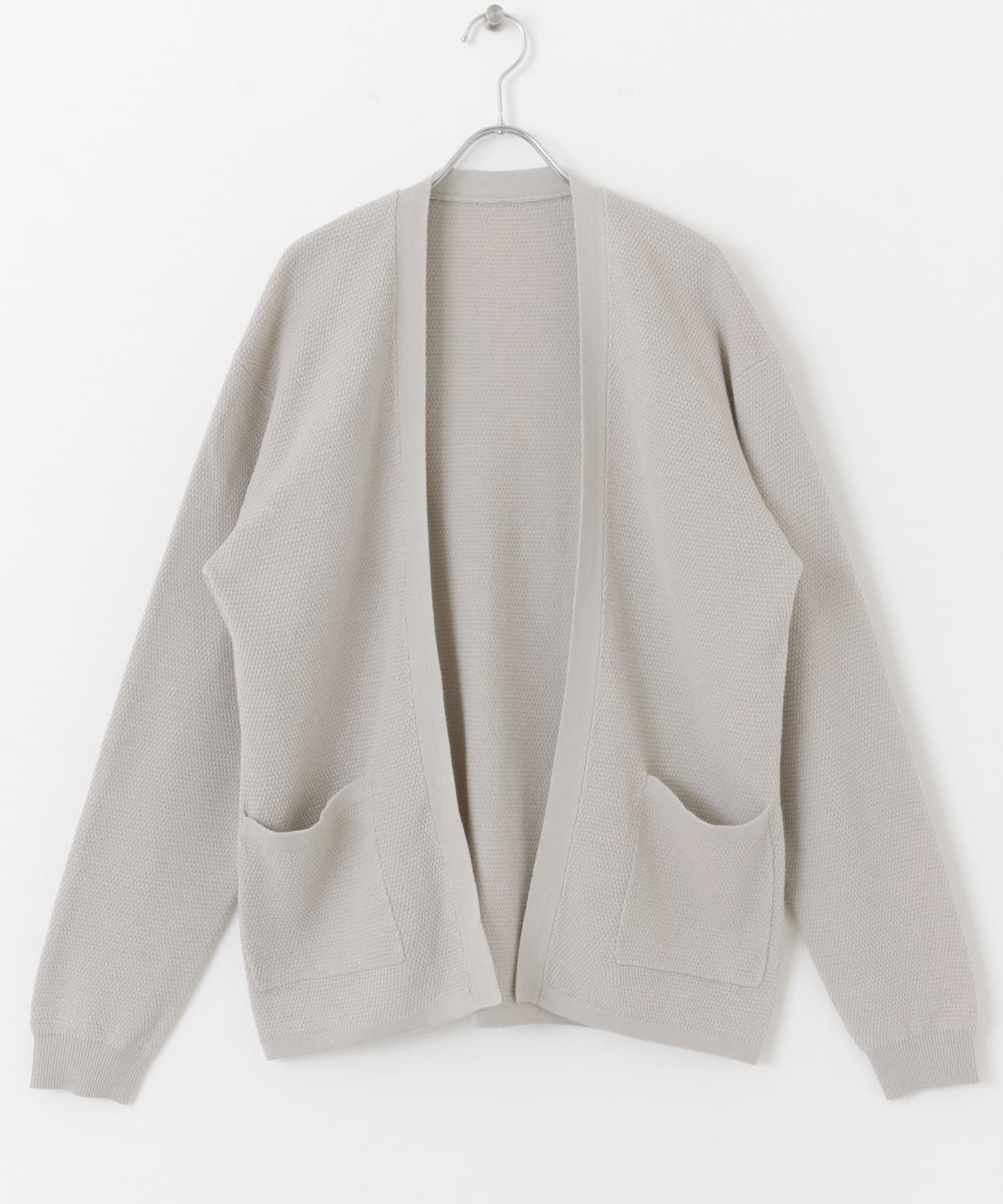 『WEB限定』変形カノコトッパーニットカーディガン LIGHT GRAY M