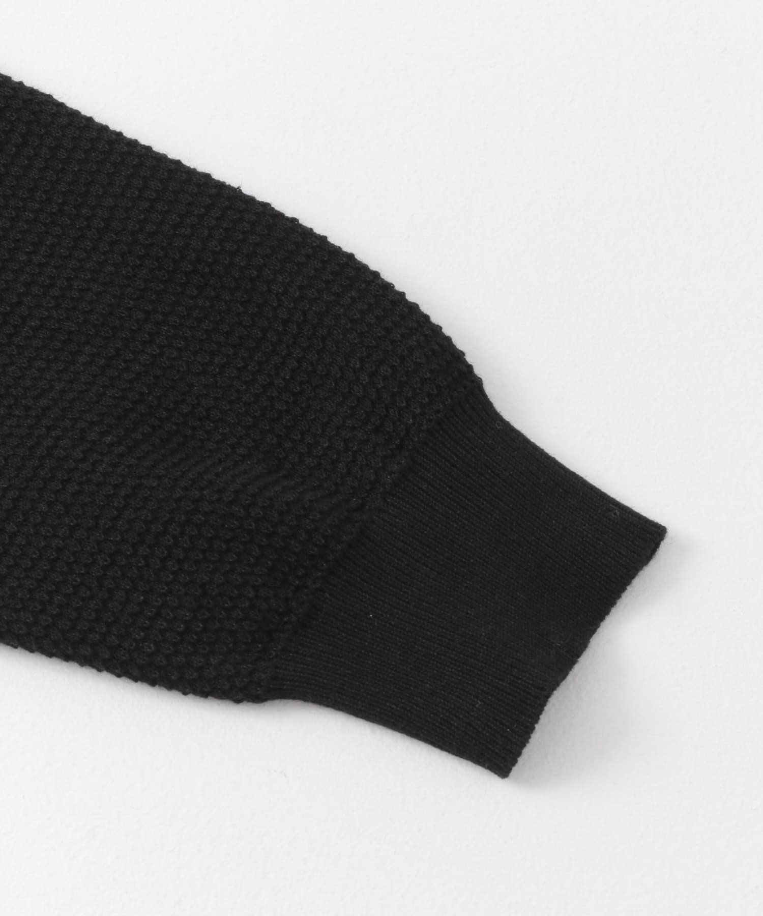 『WEB限定』変形カノコスキッパーニットポロ BLACK M