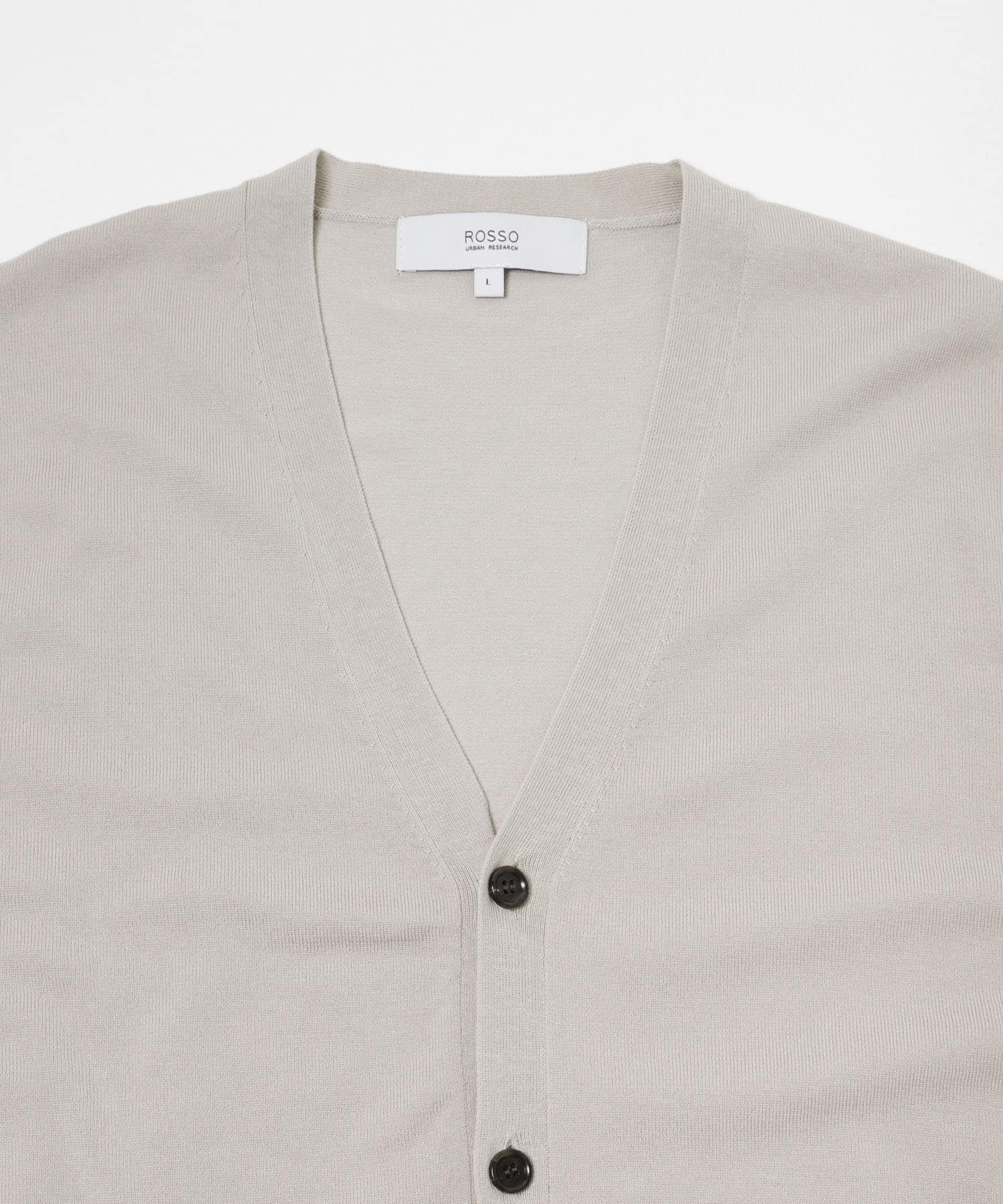 シルク混ベーシックカーディガン GREIGE M