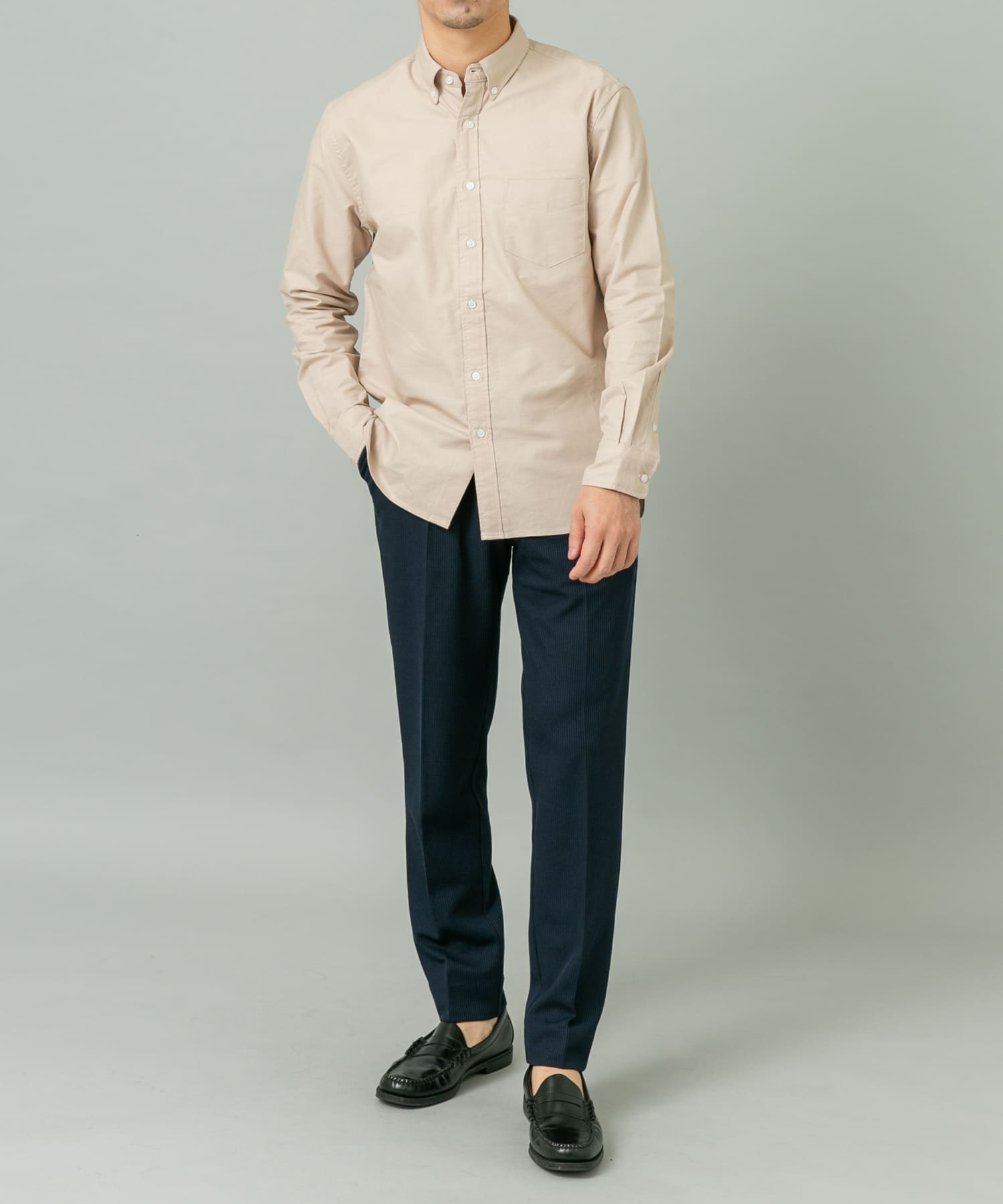 『セットアップ対応』『速乾』　シリウステーパードイージースラックス NAVY L