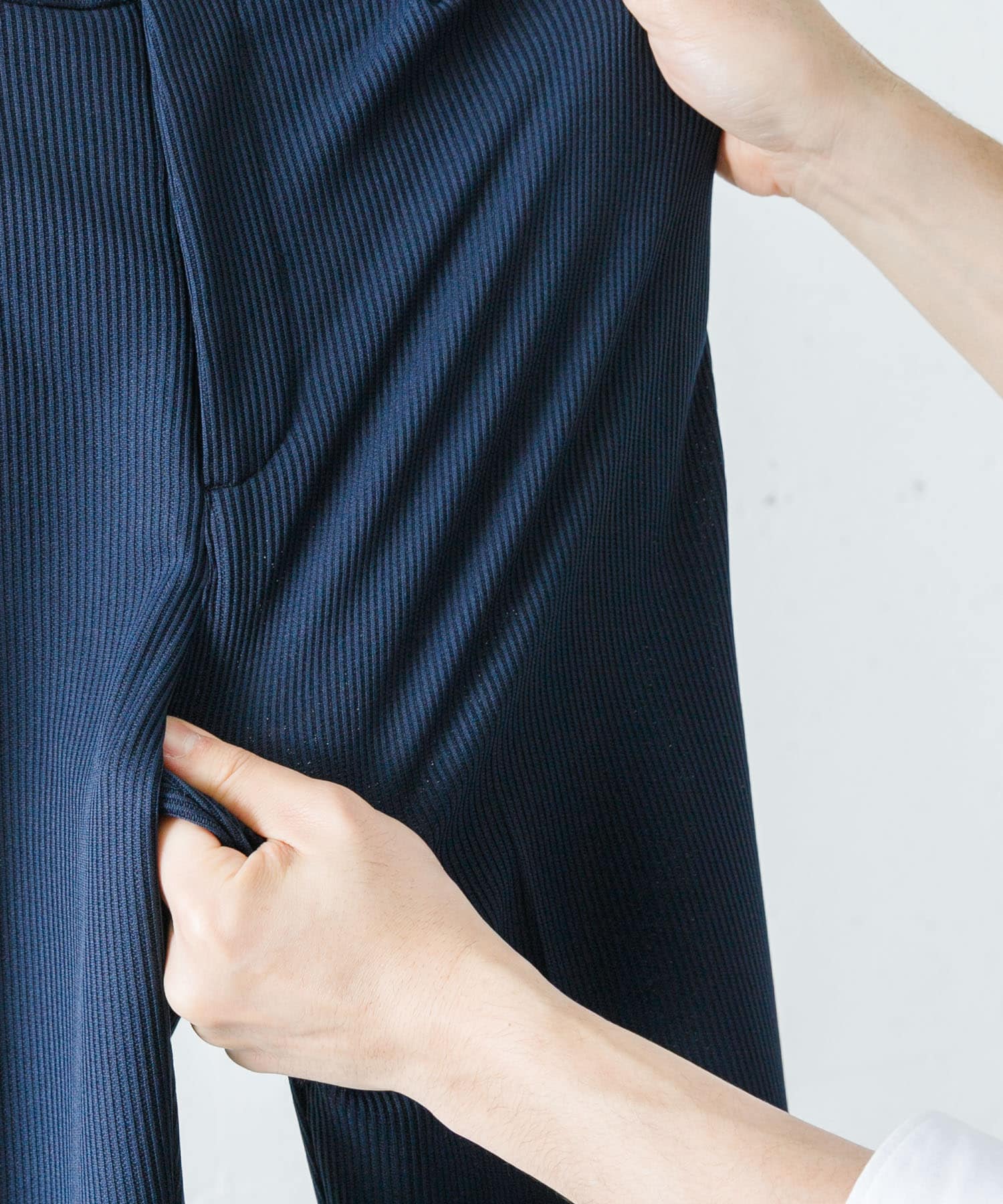 『セットアップ対応』『速乾』　シリウステーパードイージースラックス NAVY M