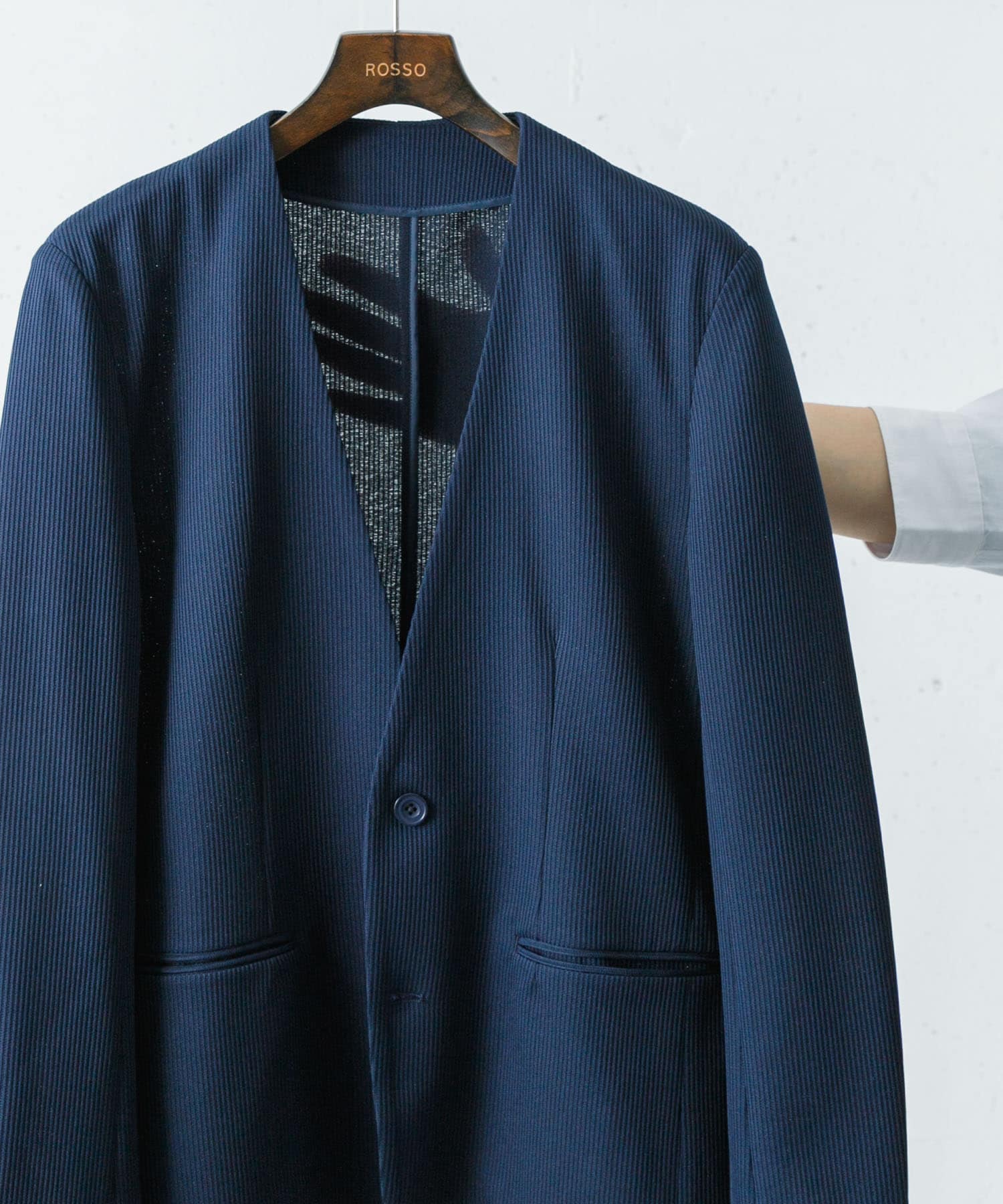 『セットアップ対応』『速乾』シリウスノーカラージャケット NAVY M