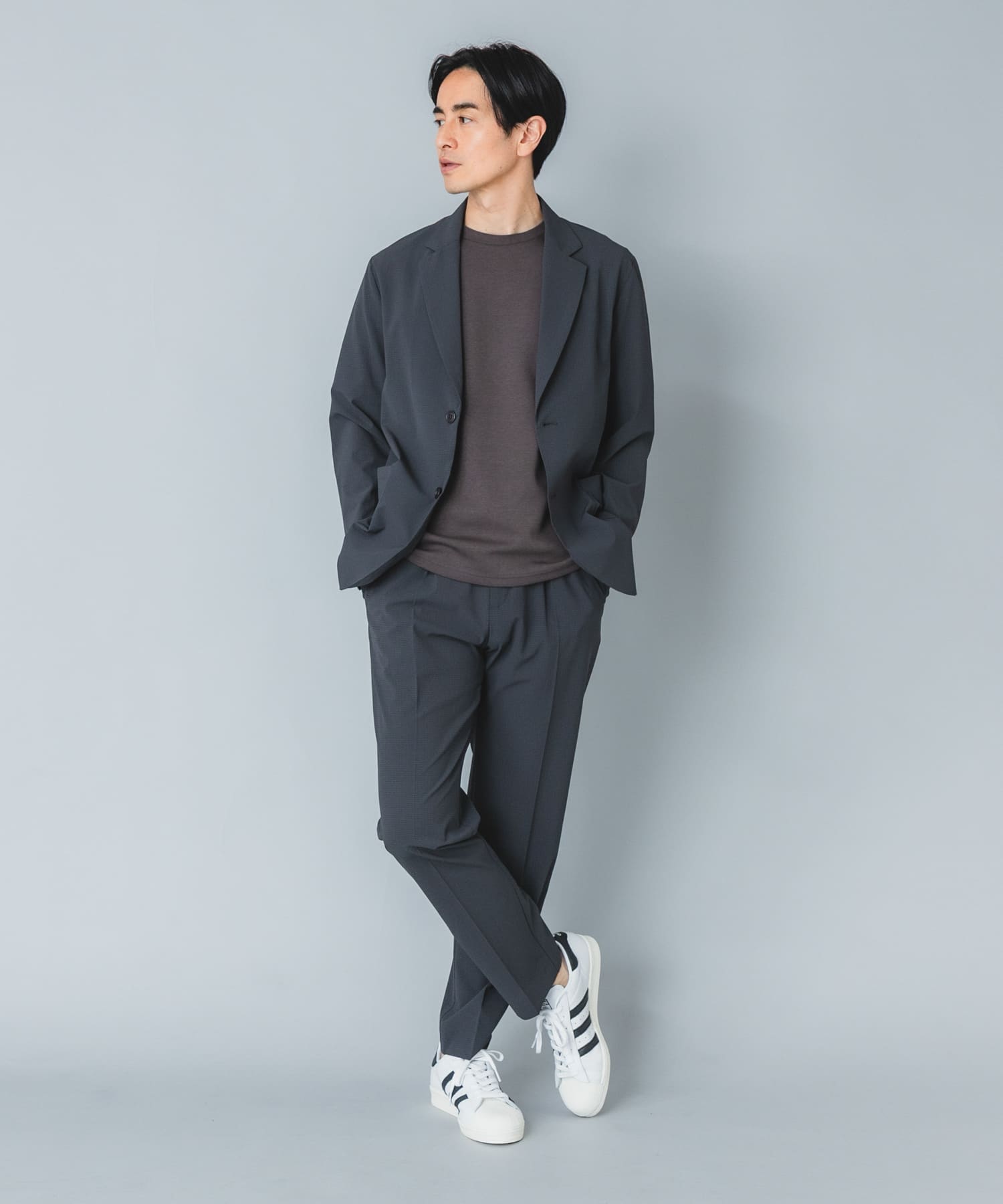 RECYCLE POLYESTER WOOL MESH セットアップ WEB限定』『吸水 / 速乾』『XLサイズあり』Air Stretch イージー