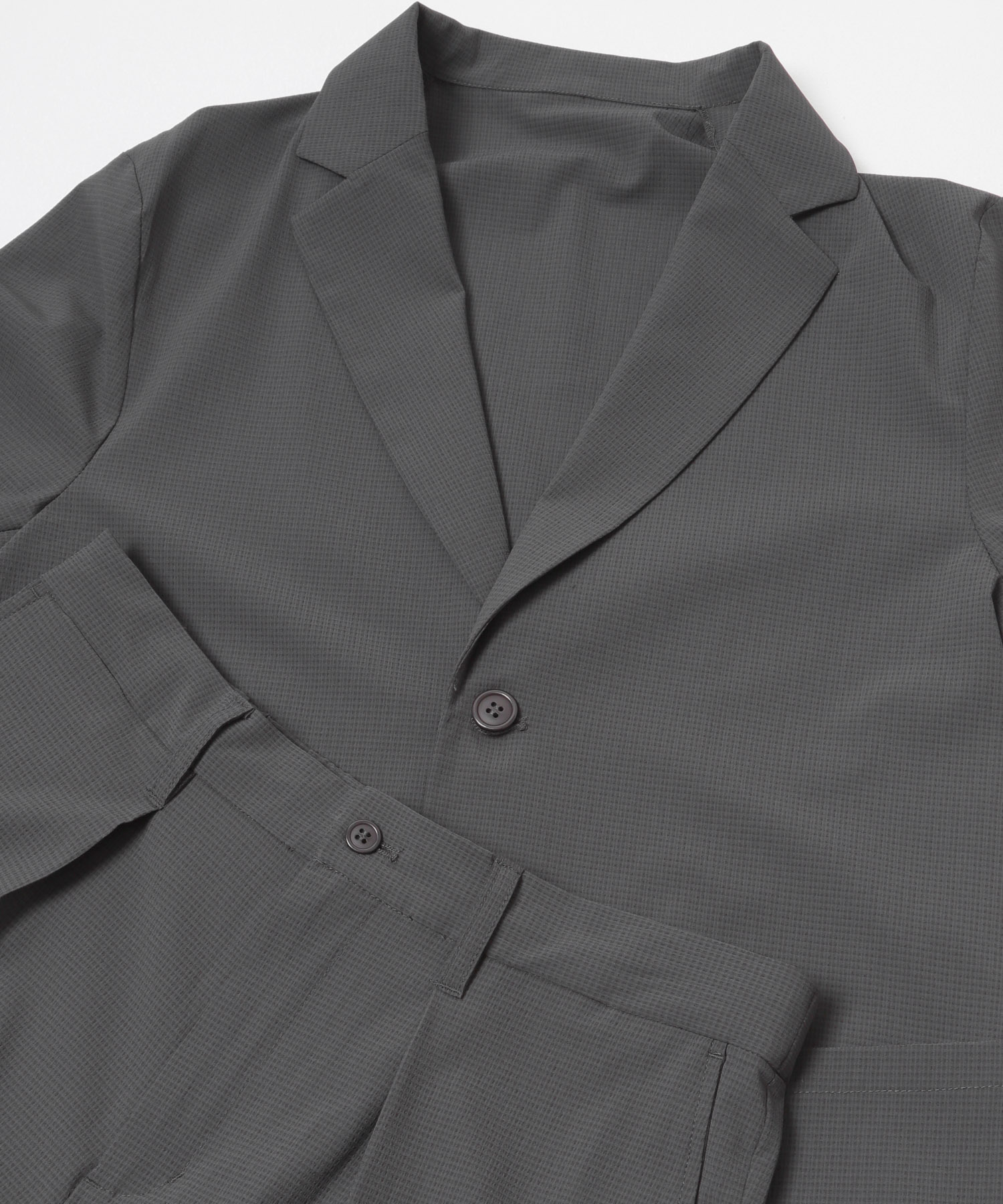 『WEB限定』『吸水 / 速乾』『XLサイズあり』Air Stretch イージーセットアップ CHARCOAL S