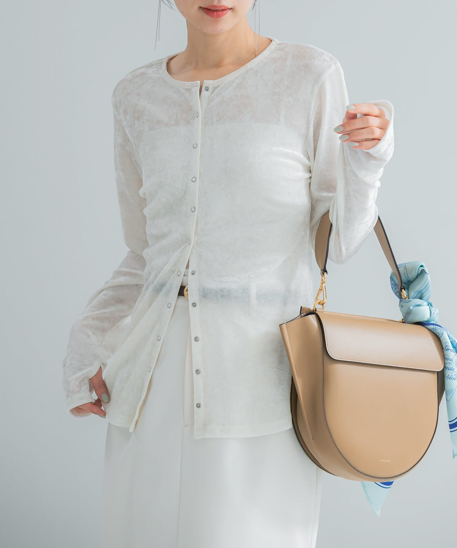 シアーベロアデザインプルオーバー