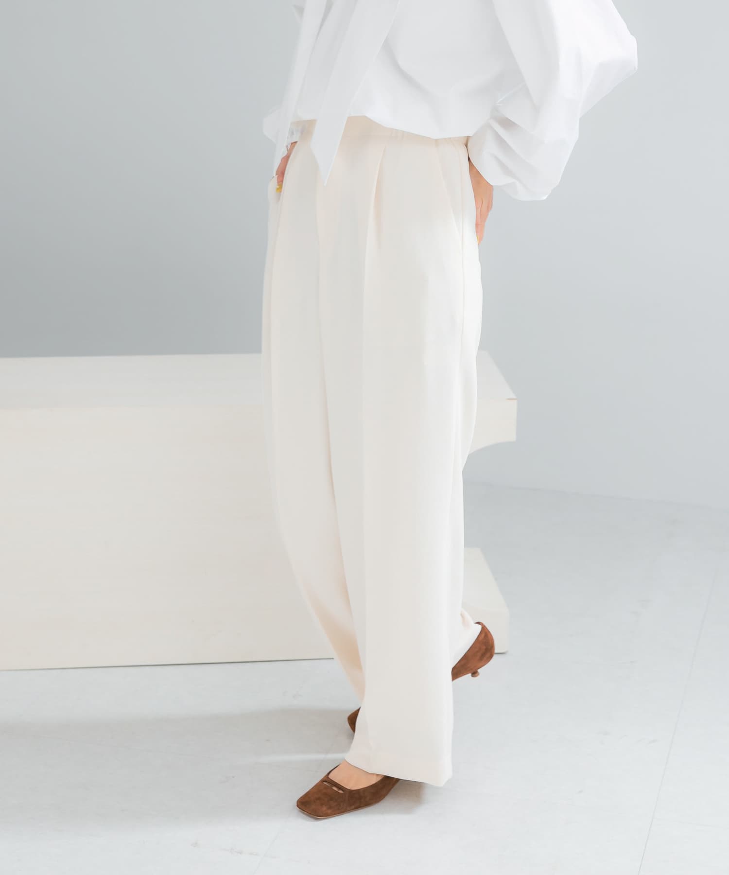 DONEEYU　ダブルクロスワイドパンツ