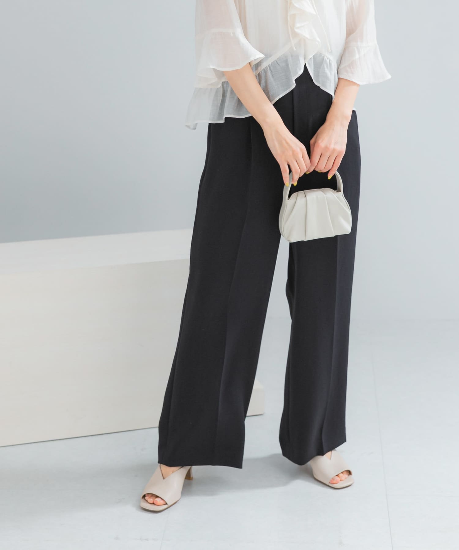 DONEEYU　ダブルクロスワイドパンツ