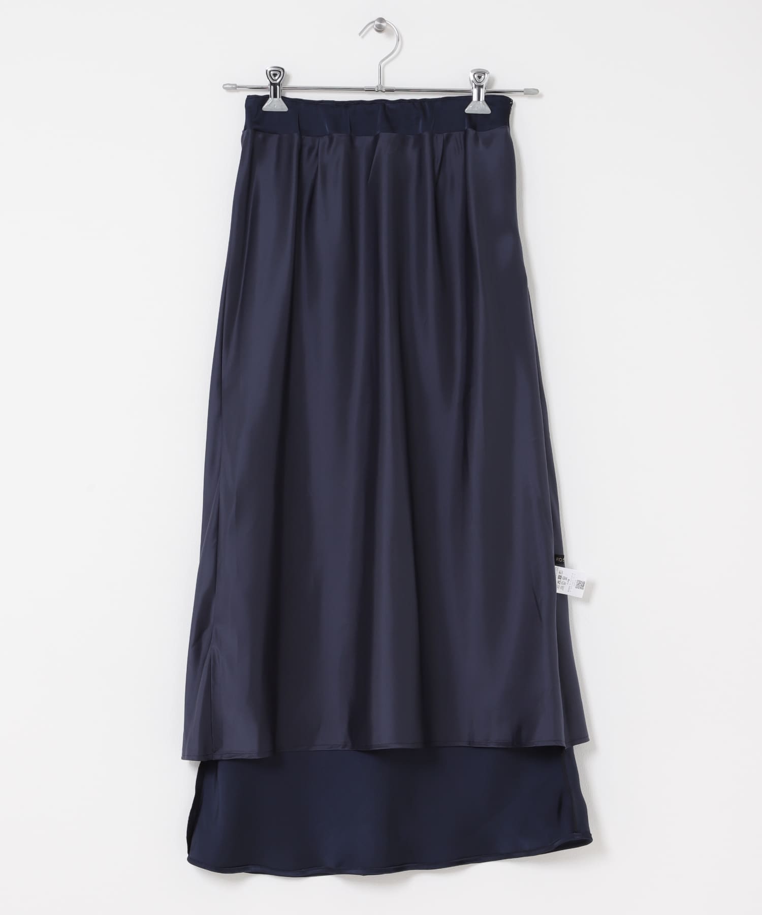ヴィンテージシルキーサテンイージースカート NAVY 36