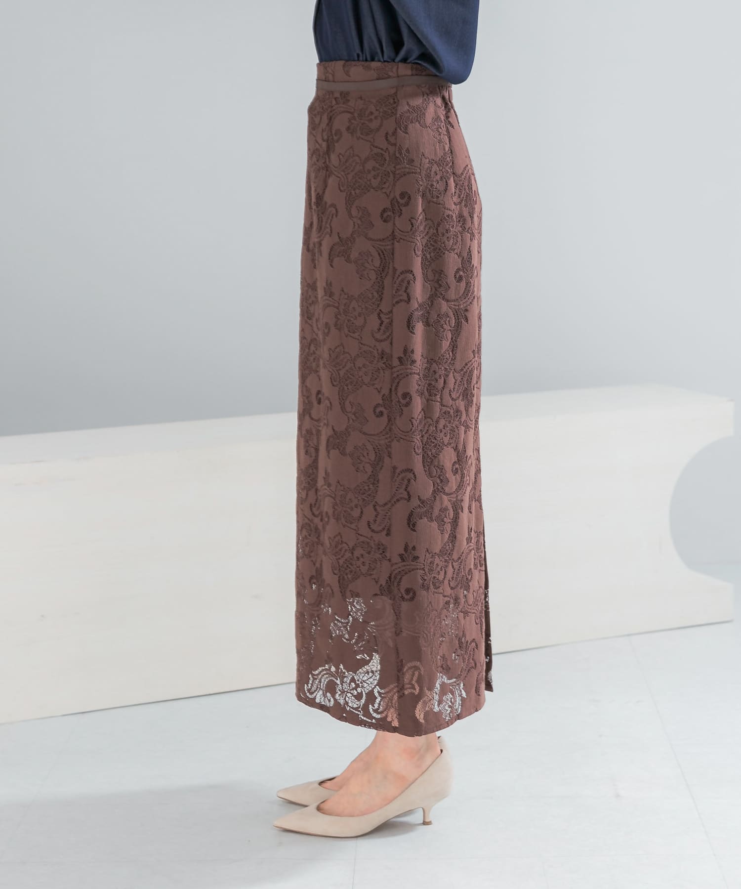 ラッセルレーススカート BROWN Free