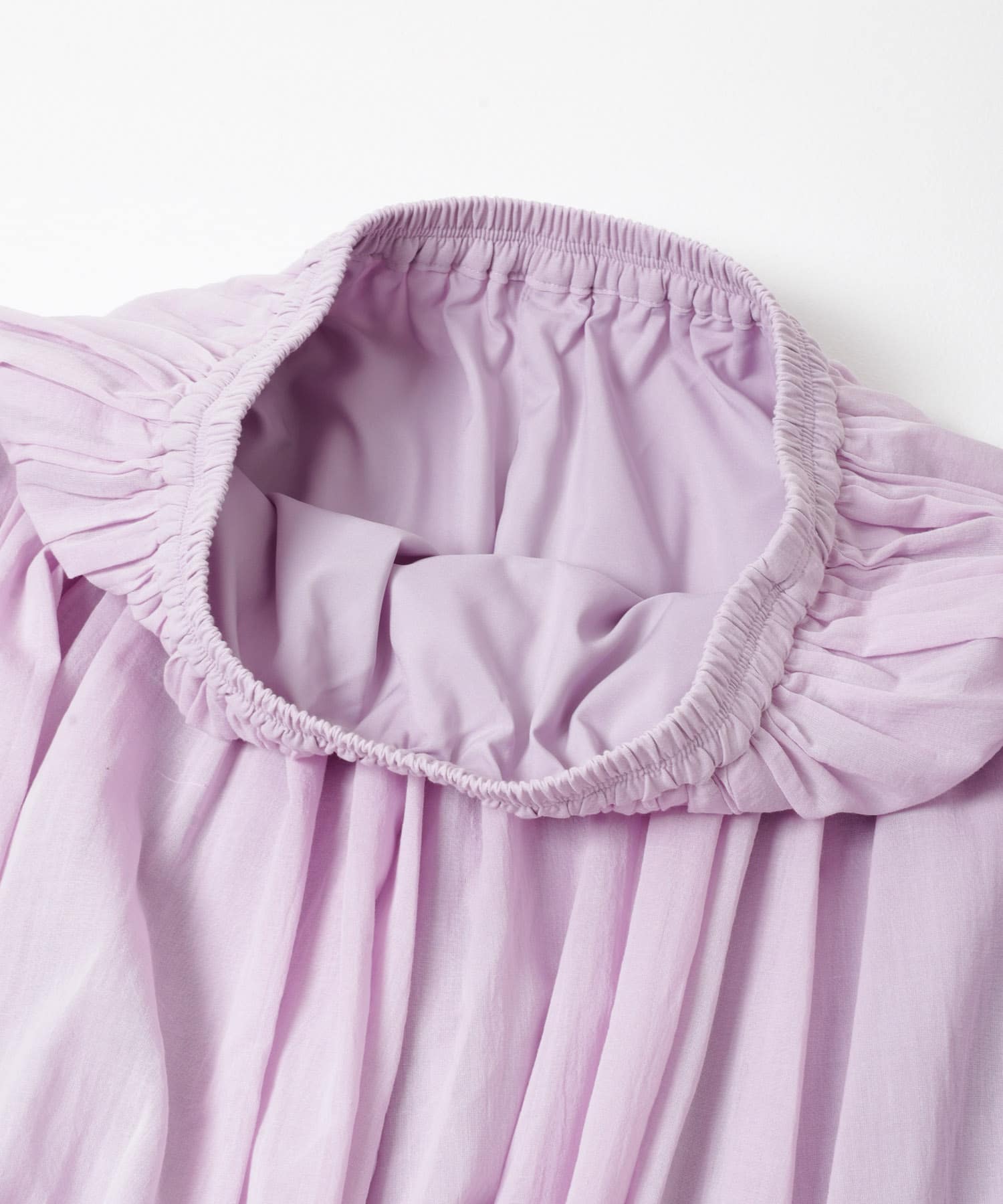 コットンボリュームマキシスカート L/PURPLE Free