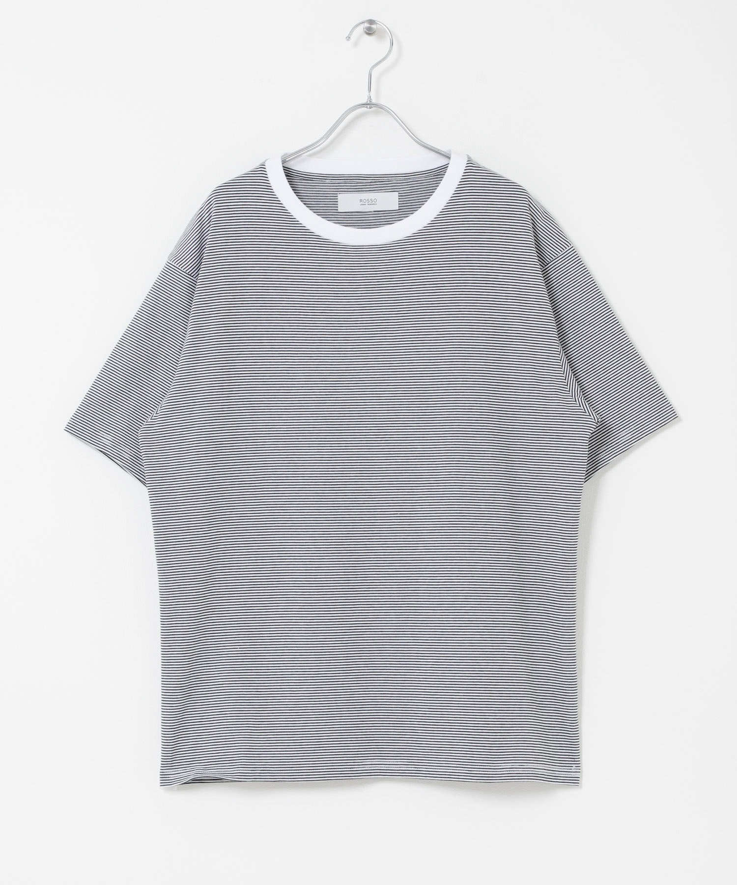 『XLサイズあり』『UR TECH』汗ジミ防止クルーネックTシャツ WHTxBLK S