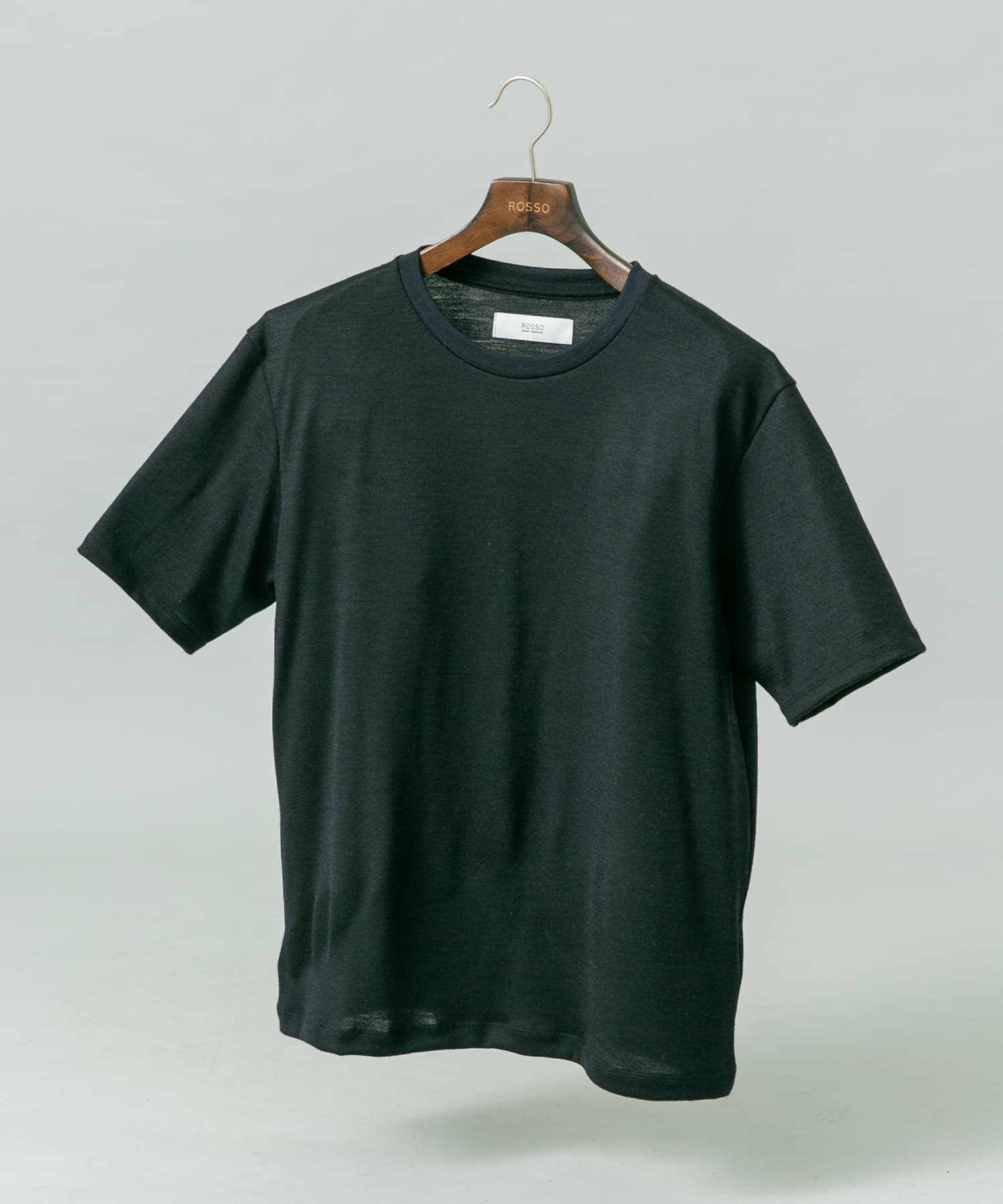 『マシンウォッシャブル』『XLサイズあり』ハイクオリティショートスリーブウールTシャツ NAVY L