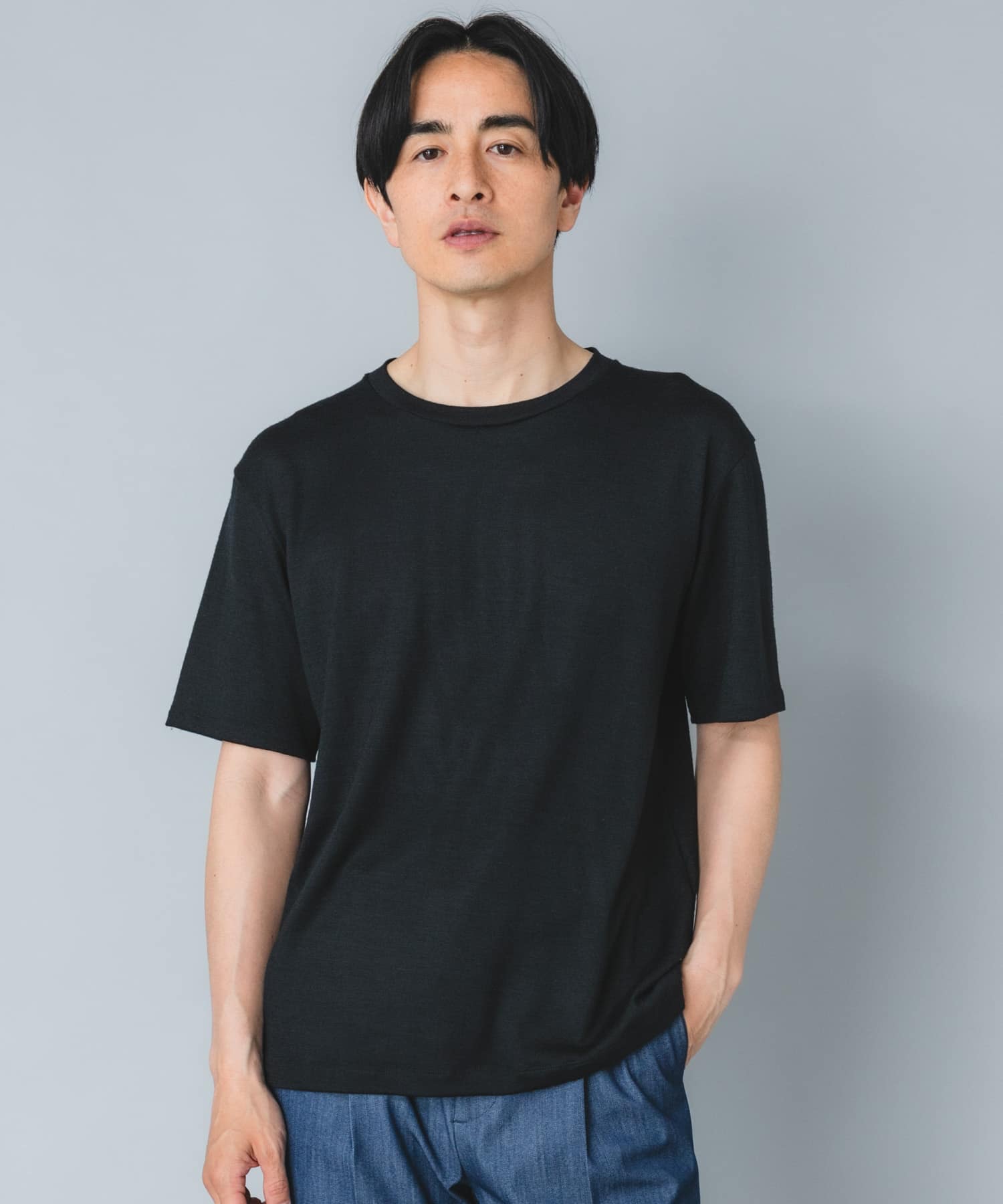 『マシンウォッシャブル』『XLサイズあり』ハイクオリティショートスリーブウールTシャツ
