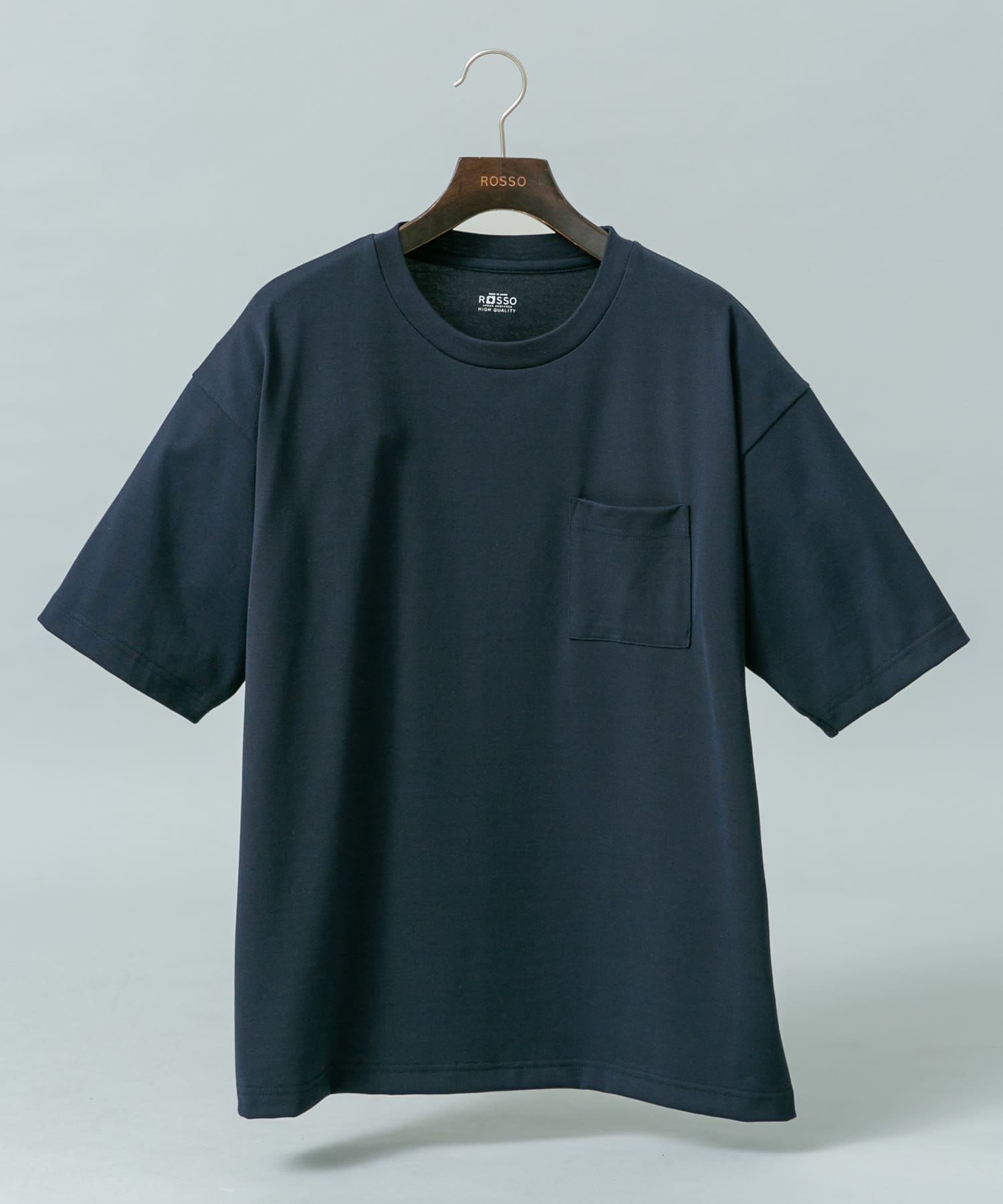 『接触冷感/吸水速乾/UVカット』ハイクオリティリラックスフィットTシャツ NAVY M