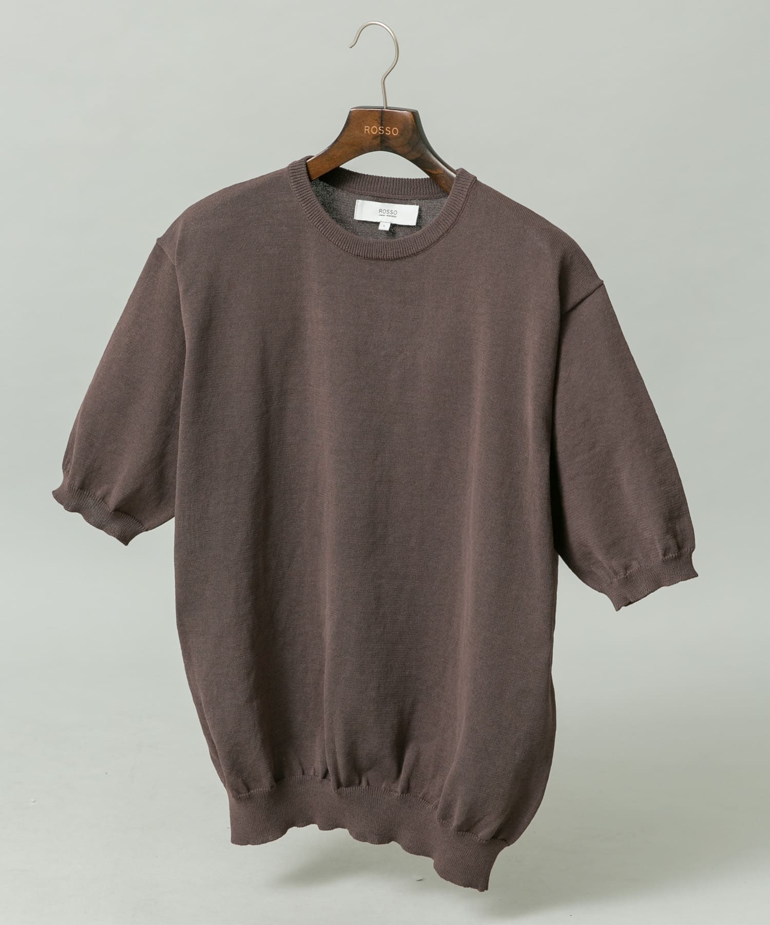 『UR TECH』AIRDRY半袖クルーニット CHARCOAL M
