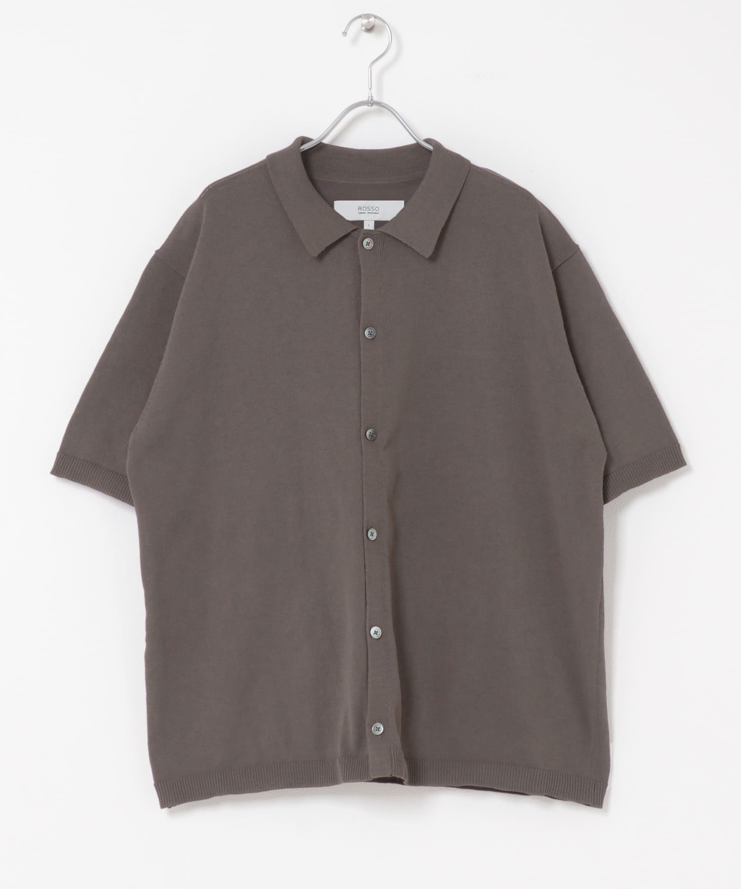 『UR TECH』AIRDRY半袖ポロカーディガン CHARCOAL M