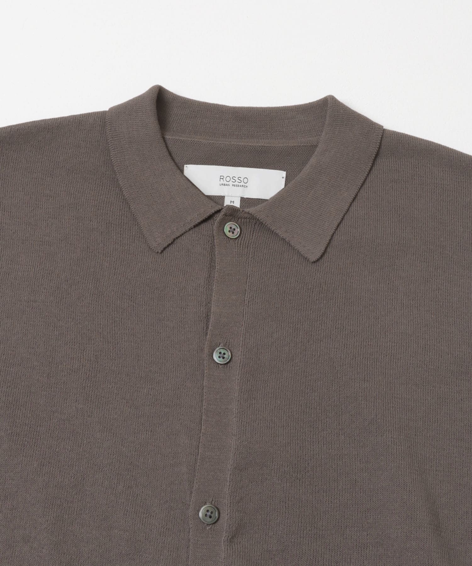 『UR TECH』AIRDRY半袖ポロカーディガン CHARCOAL M