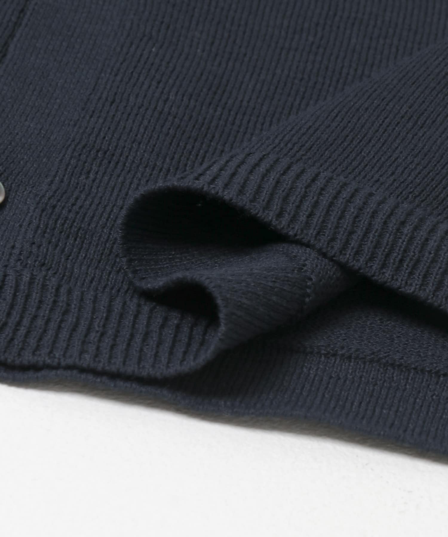 『UR TECH』AIRDRY半袖ポロカーディガン NAVY M