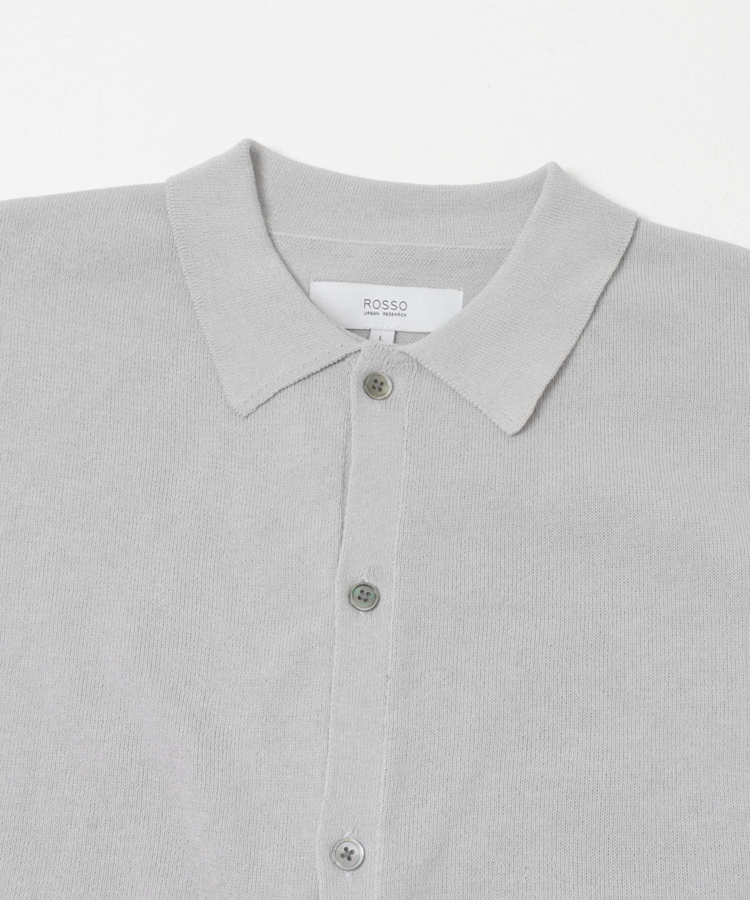 『UR TECH』AIRDRY半袖ポロカーディガン ICE GRAY M