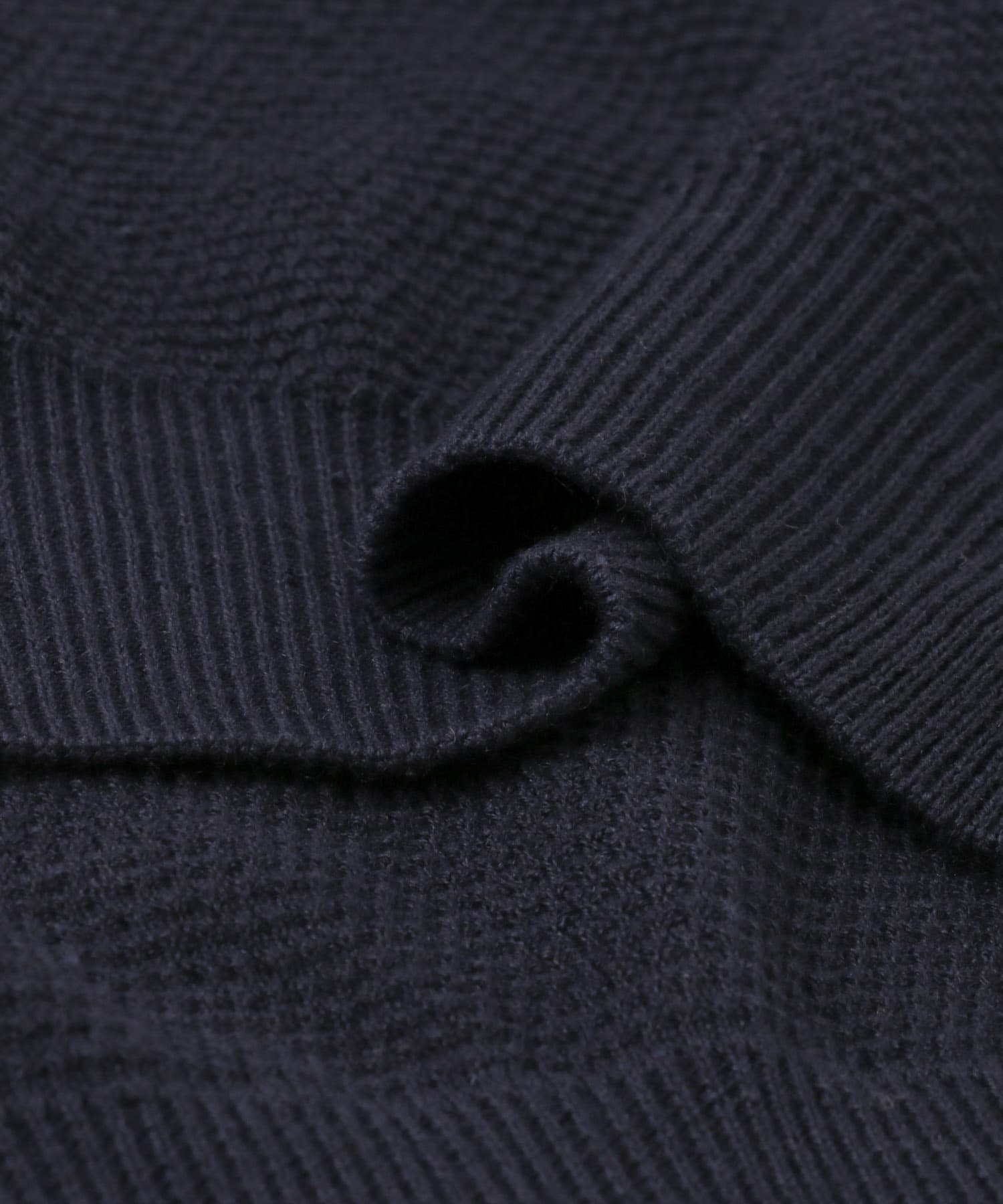 『WEB限定』変形カノコ半袖クルーネックニット NAVY M