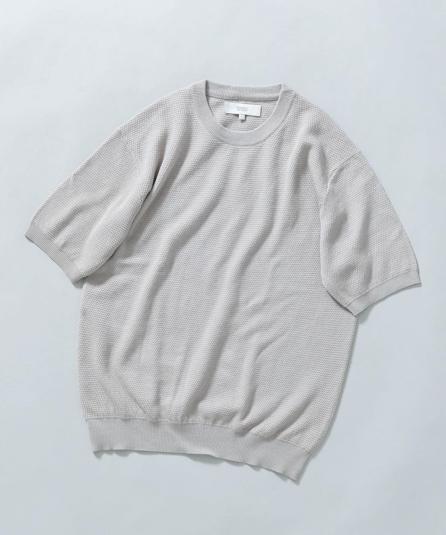 『WEB限定』変形カノコ半袖クルーネックニット