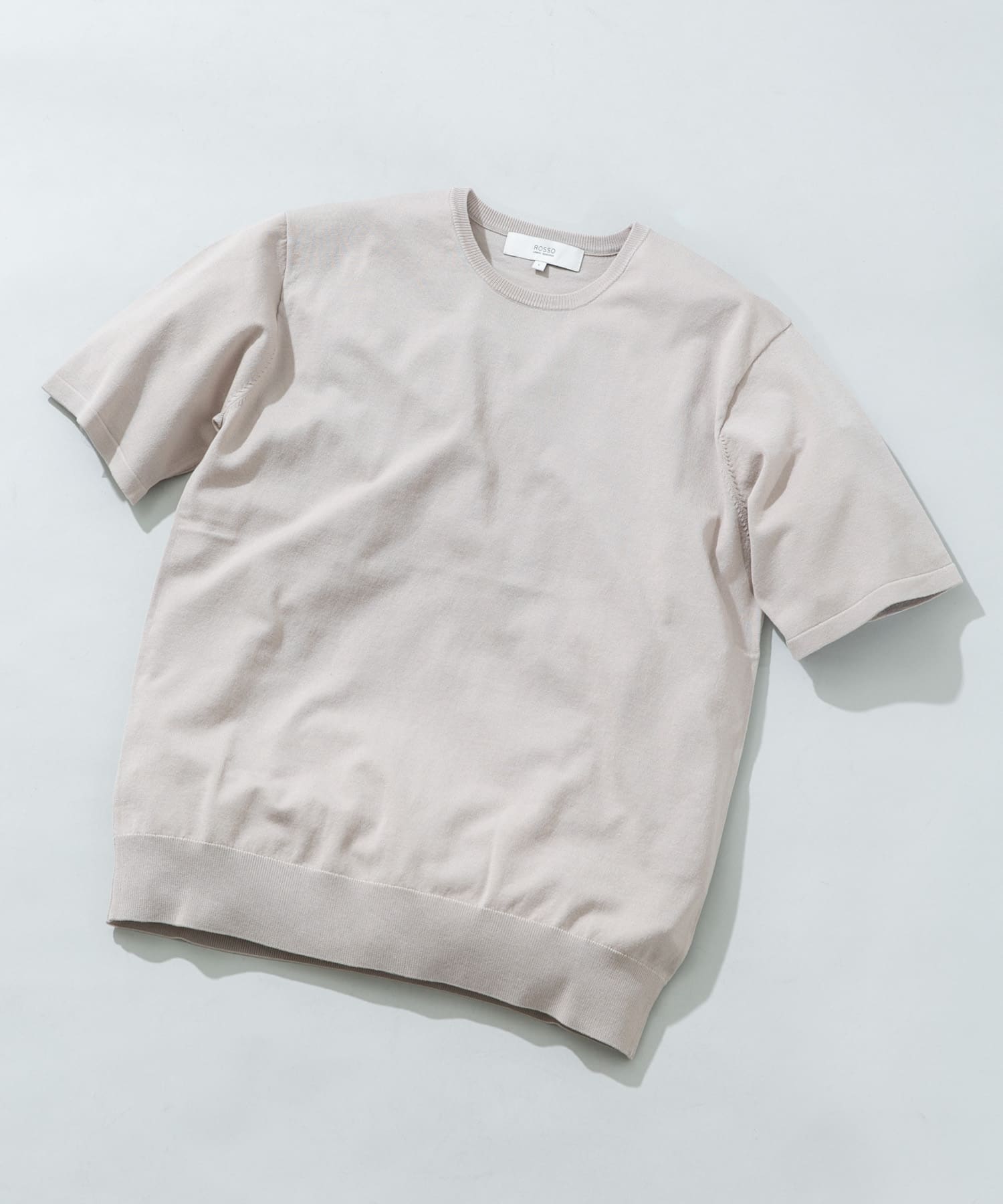 『WEB限定』シルク混クルーネックサマーニット GREIGE M