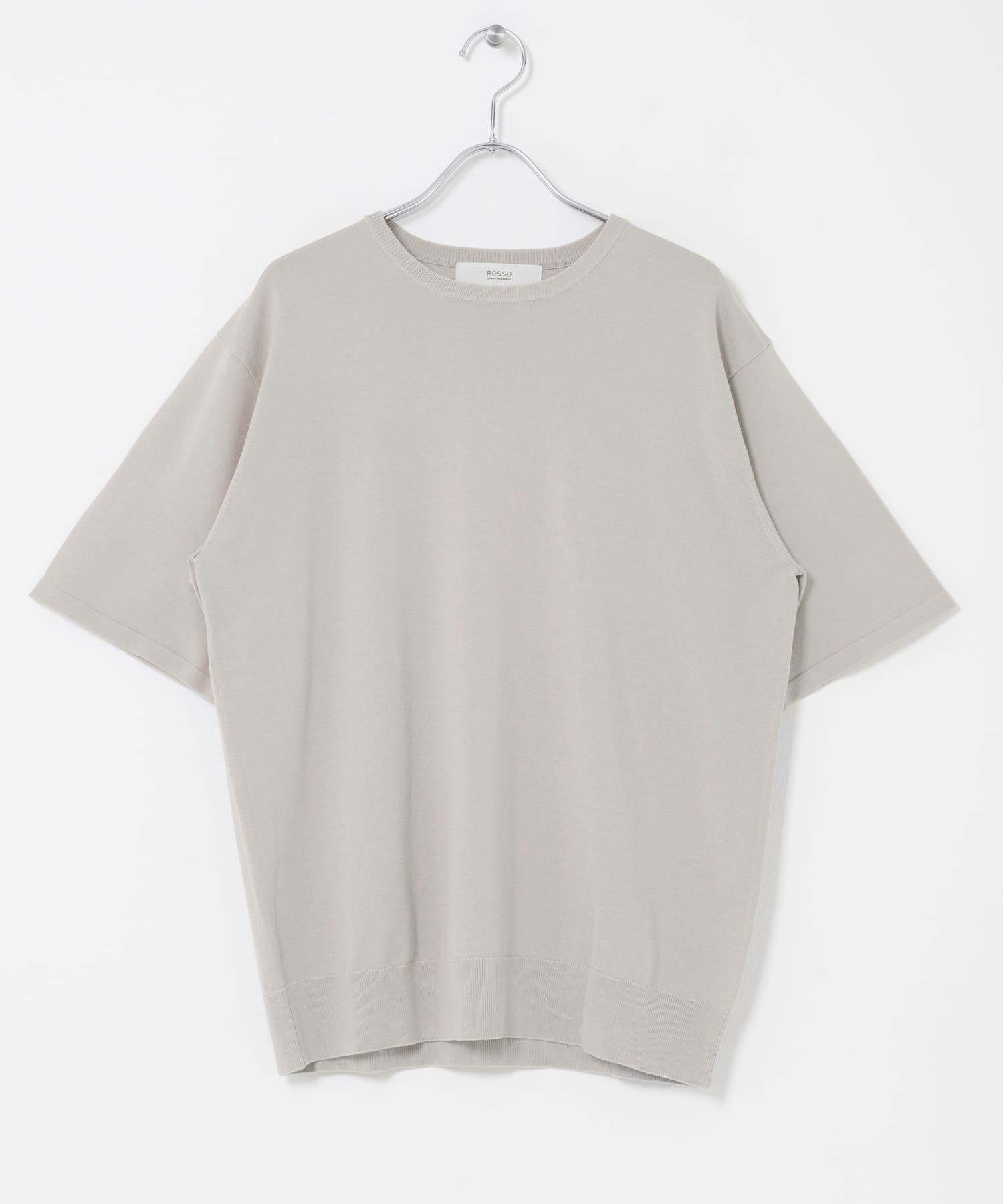『WEB限定』シルク混クルーネックサマーニット GREIGE M