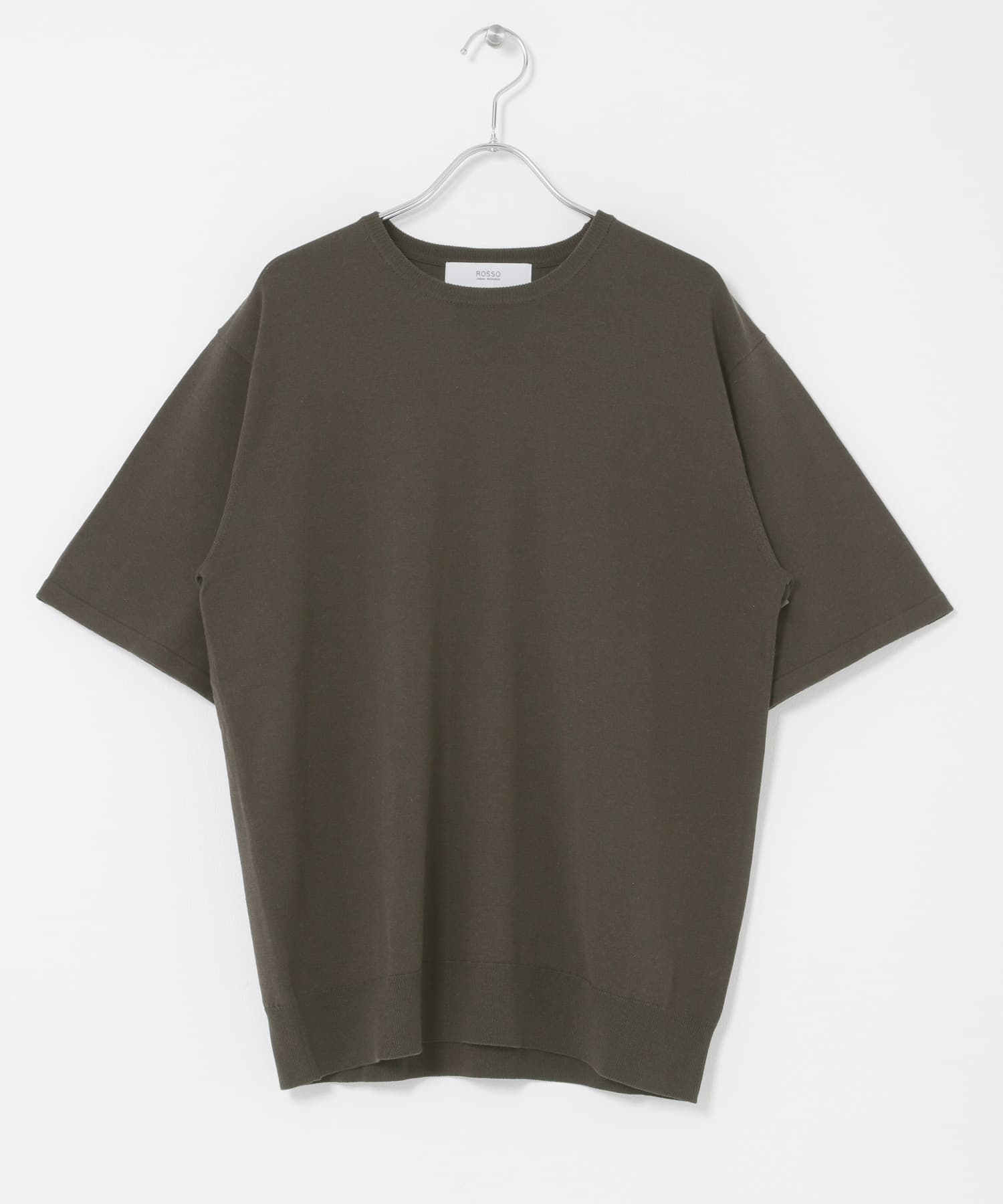 WEB限定』シルク混クルーネックサマーニット(M BLUE GRAY): トップス