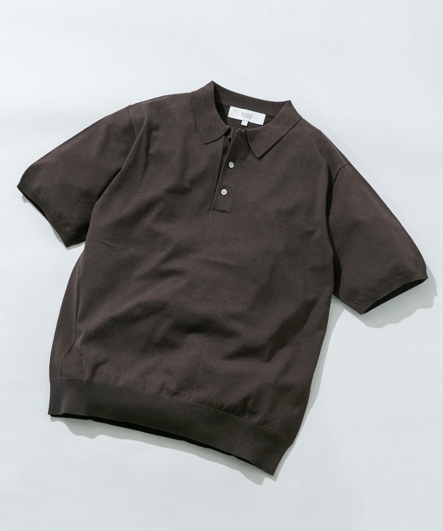 WEB限定』シルク混サマーニットポロシャツ(M BROWN): トップス｜URBAN