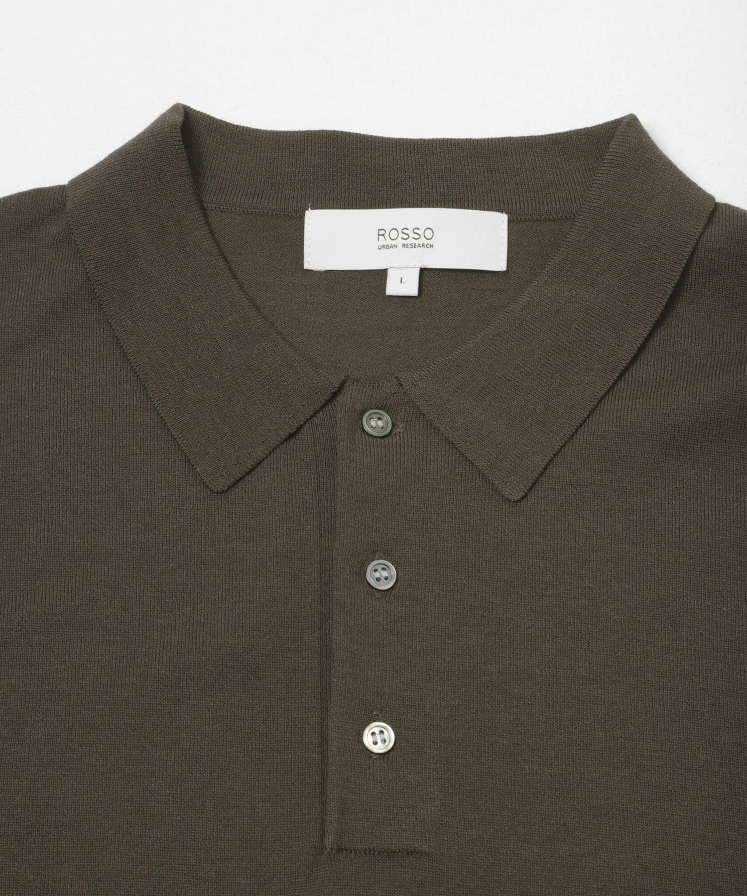 『WEB限定』シルク混サマーニットポロシャツ BROWN M