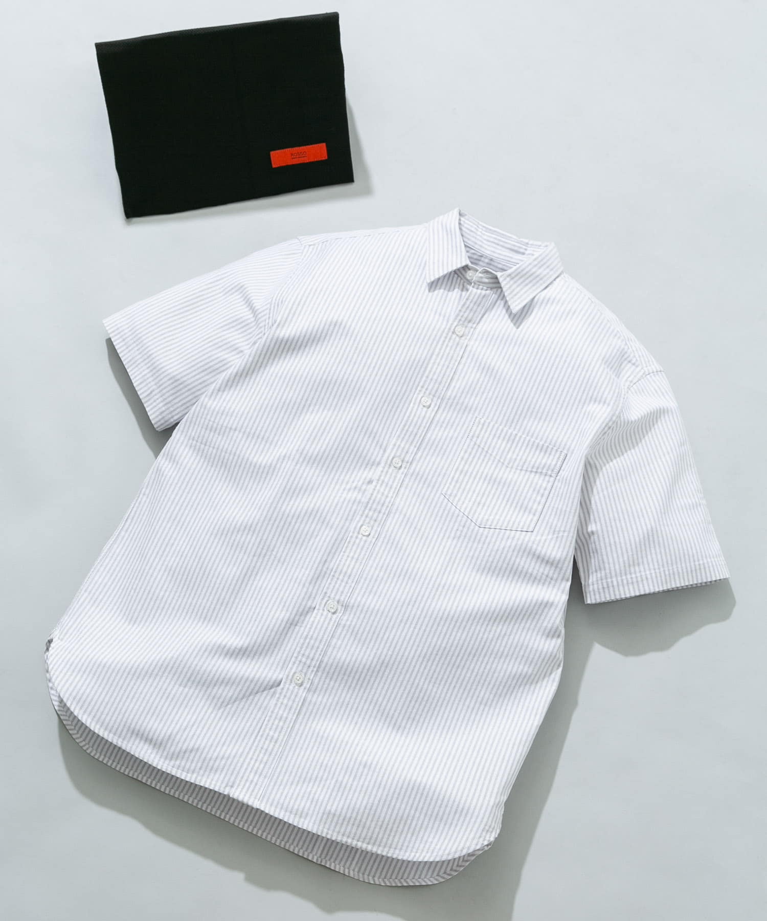 『WEB限定』『抗菌/消臭』『XXLサイズあり』ハイパフォーマンスオックス半袖シャツ GRY STRIPE S